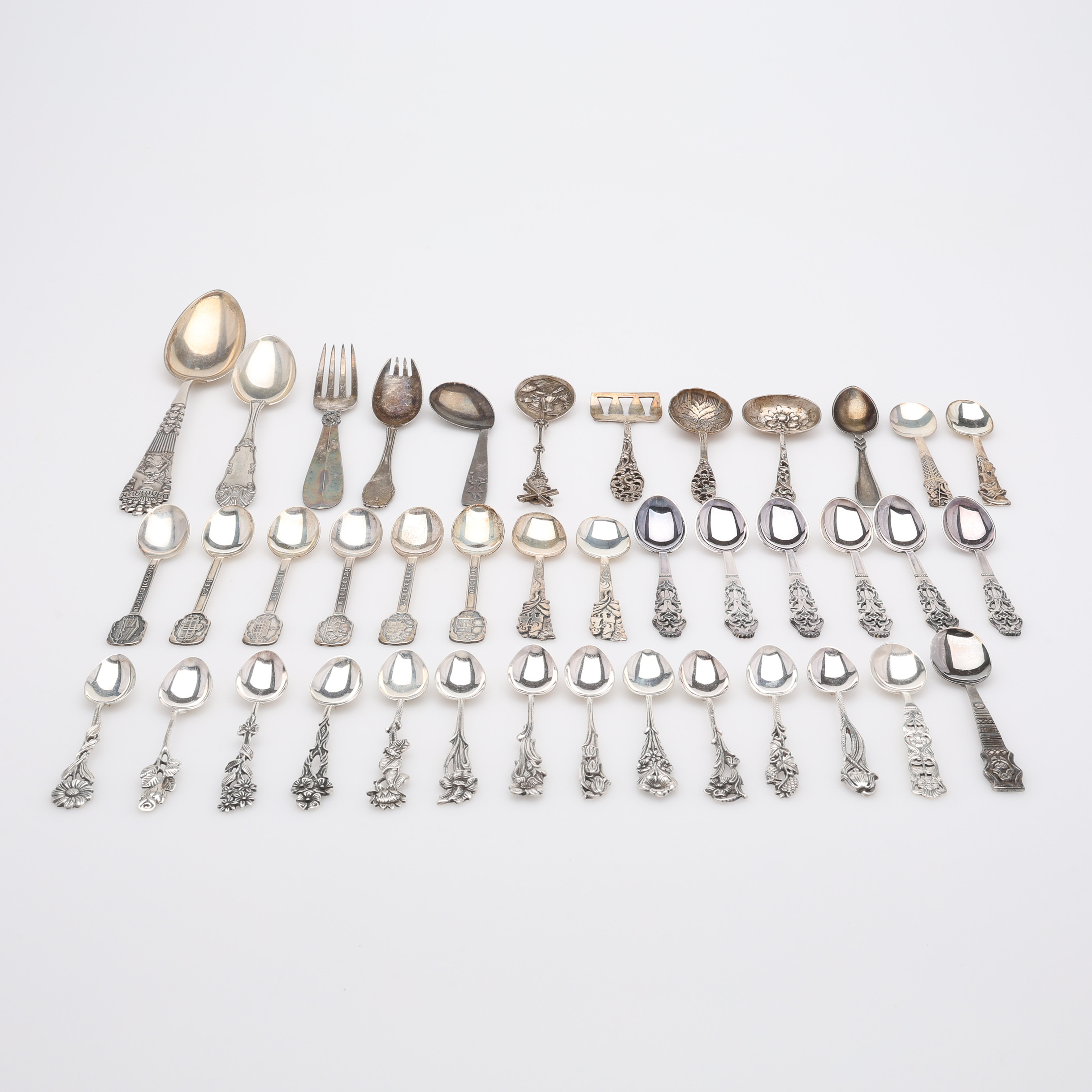 BESTICK, SILVER, DELAR, TOTAL VIKT 586 GRAM.