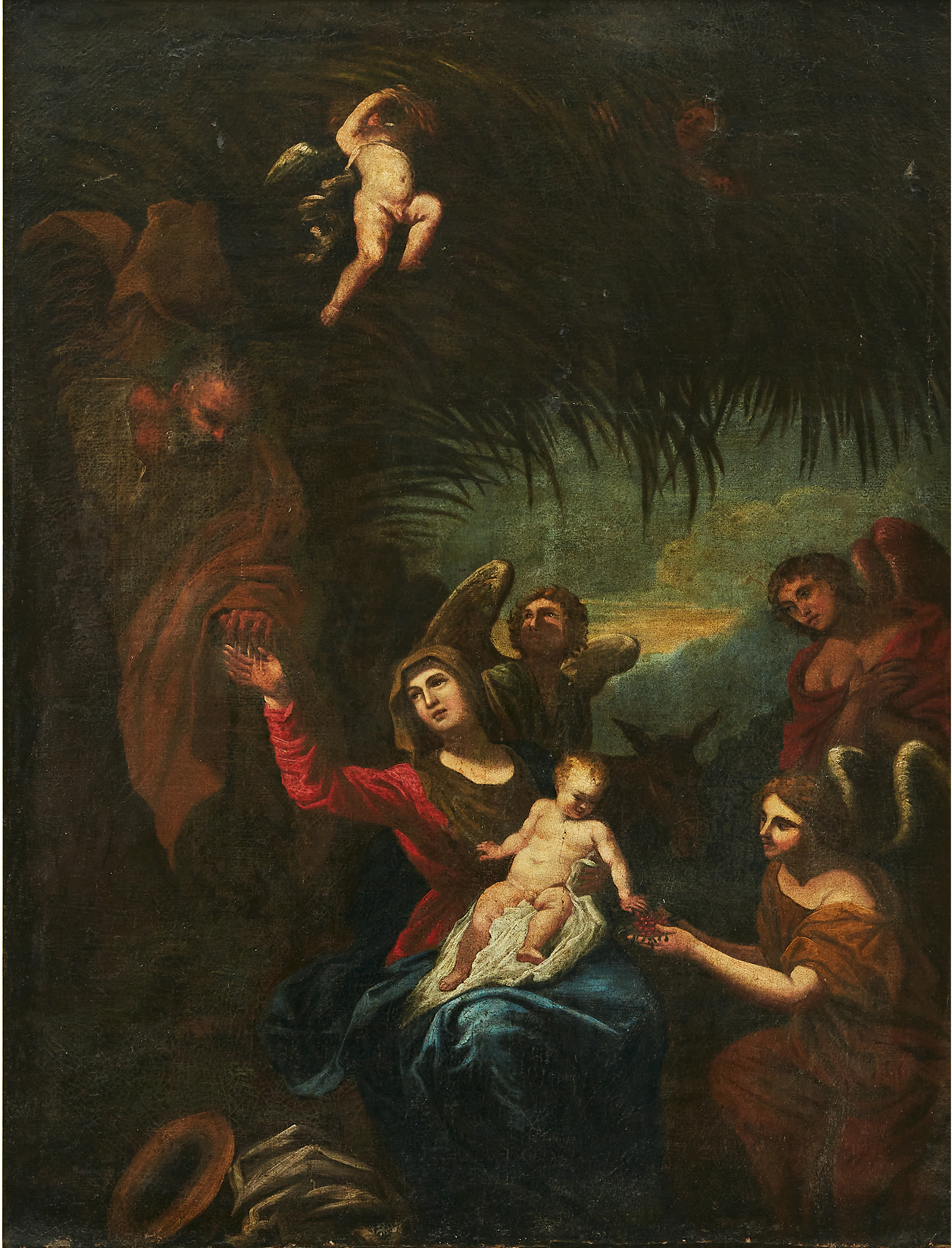 OKÄND KONSTNÄR. Flykten till Egypten, Italien 1700-tal.