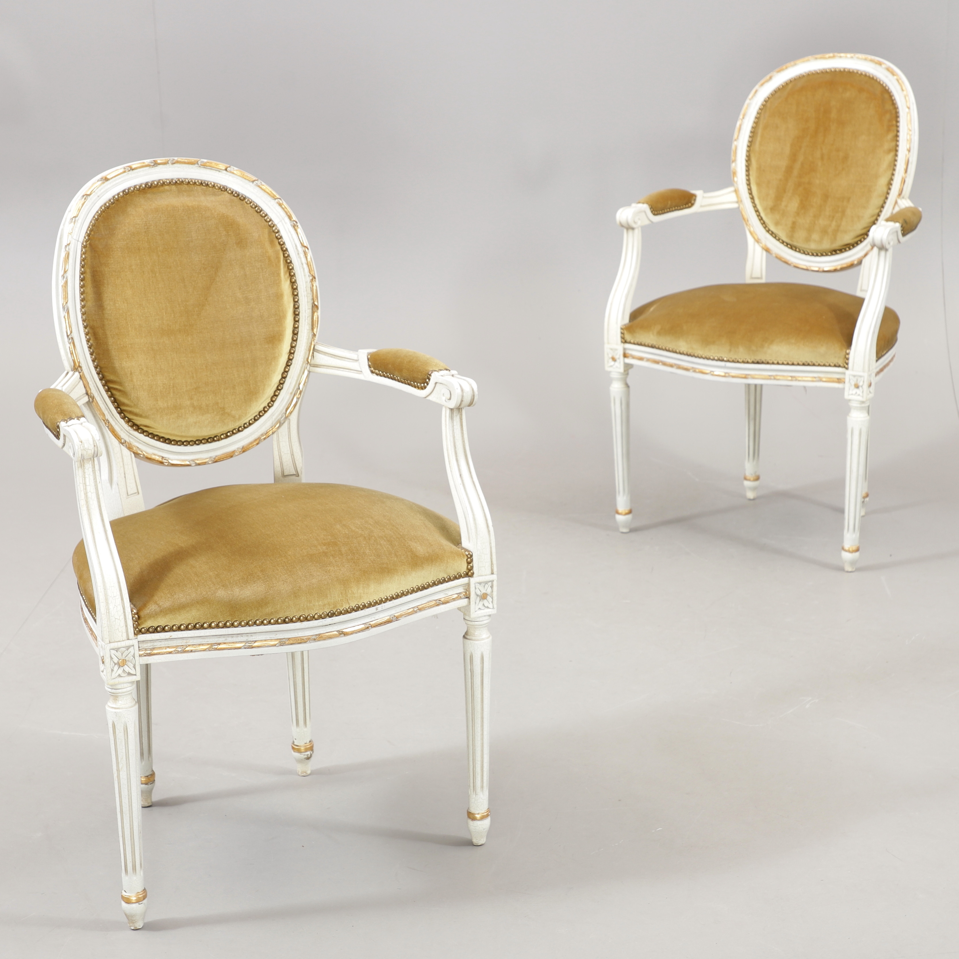 KARMSTOLAR, 1 par, gustaviansk stil, tidigt 1900-tal.