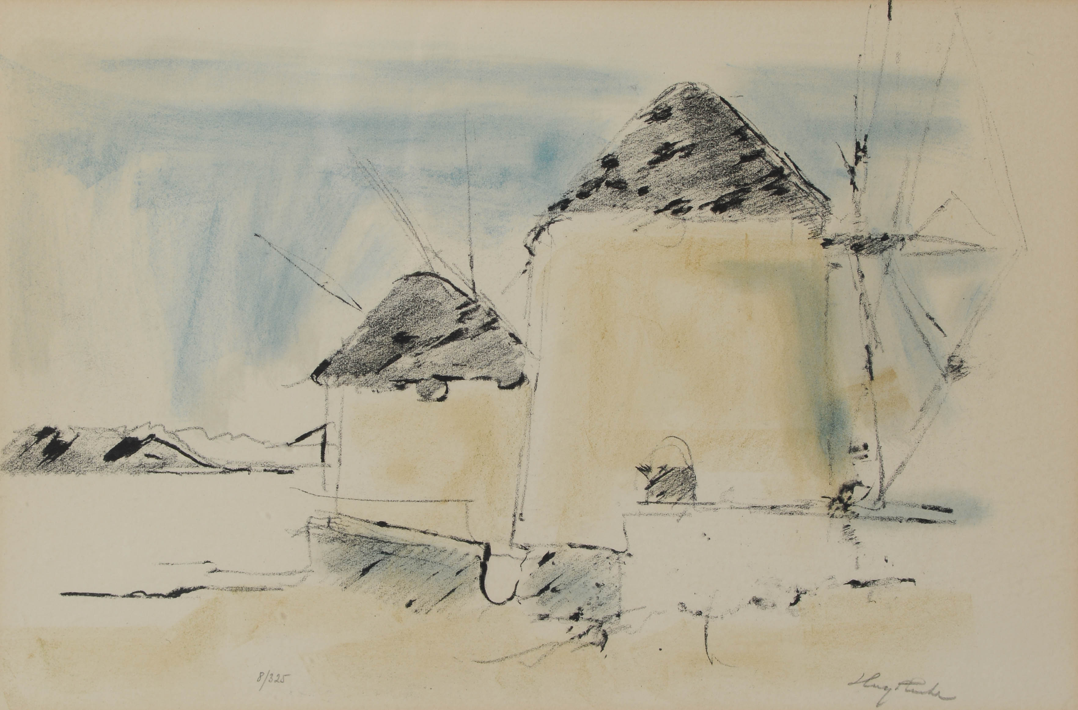 HUGO ZUHR. Litografi, signerad samt numrerad 8/325.