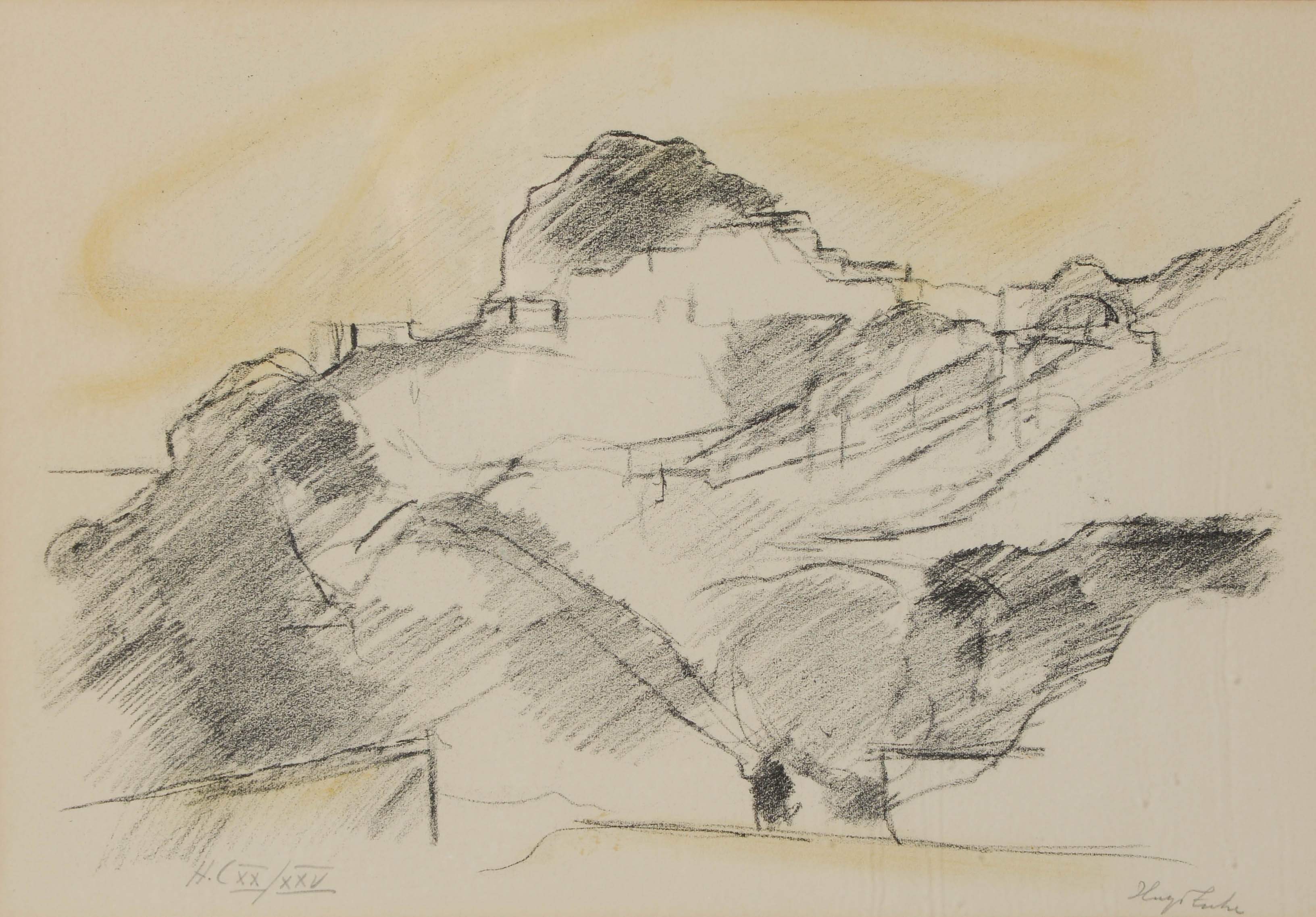 HUGO ZUHR. Litografi, signerad samt numrerad.