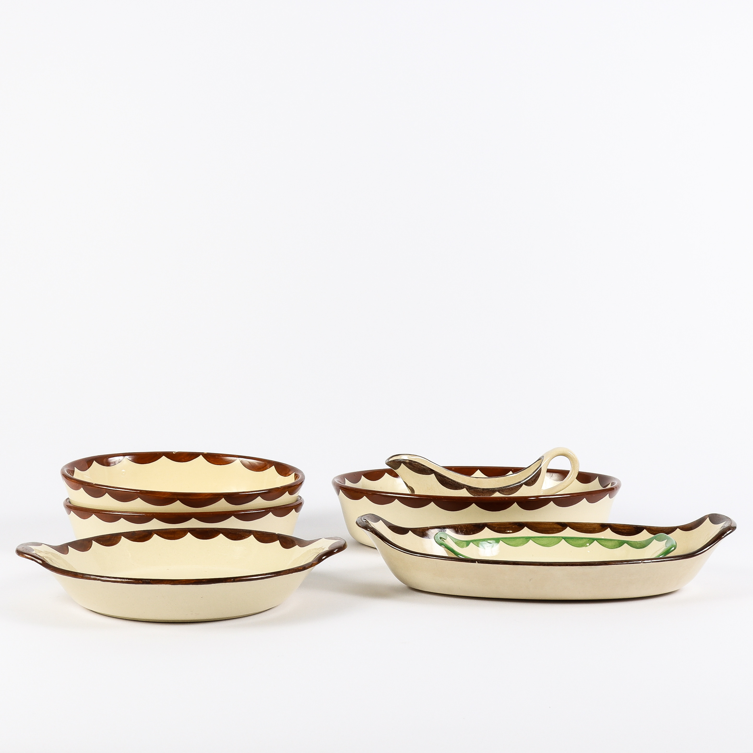 WILHELM KÅGE. Servisporslin, 7 delar, Gustavsberg Pyro.