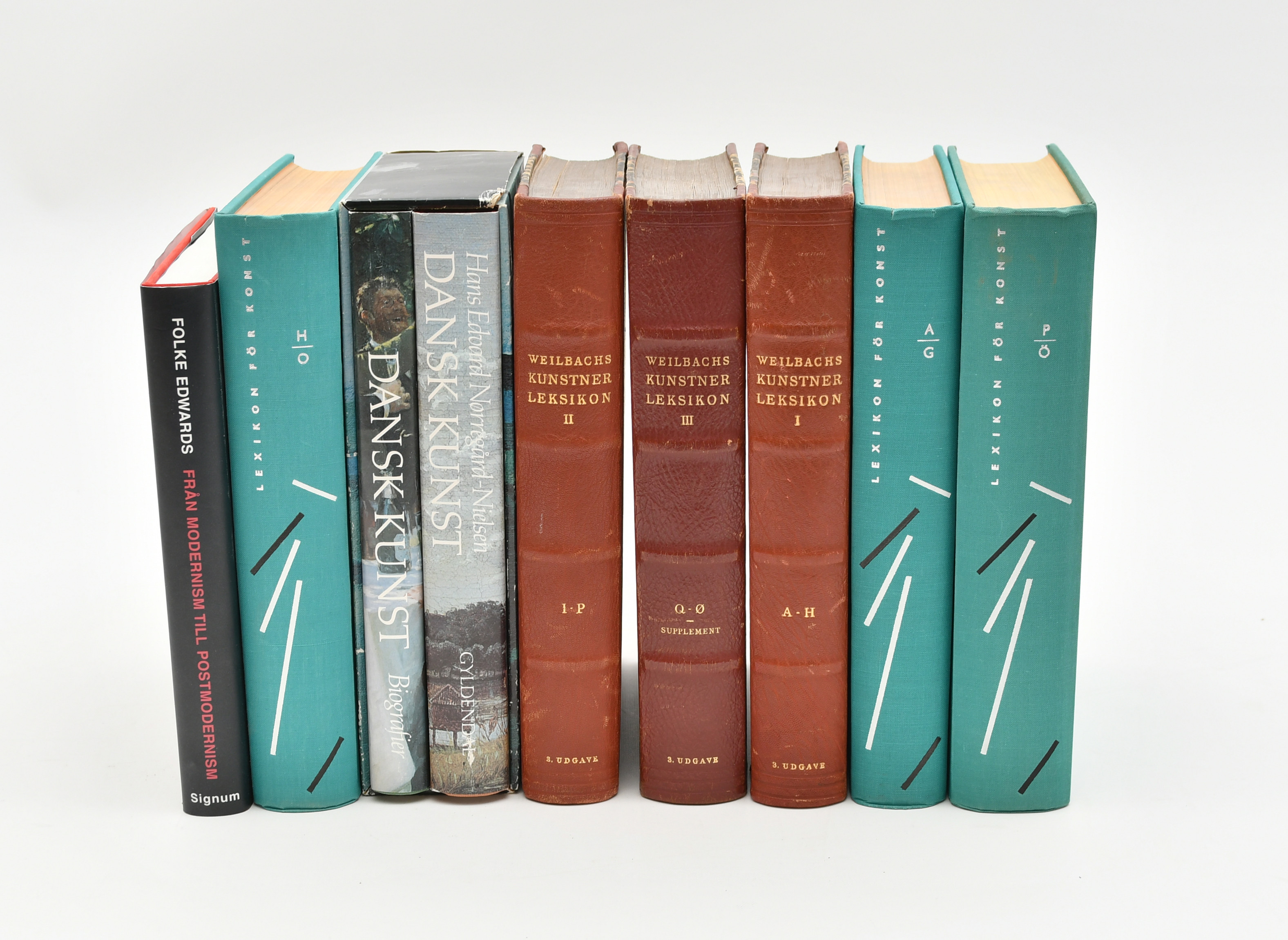 Konst och Konstlexikon. Danmark och Sverige. 9 Volymer.