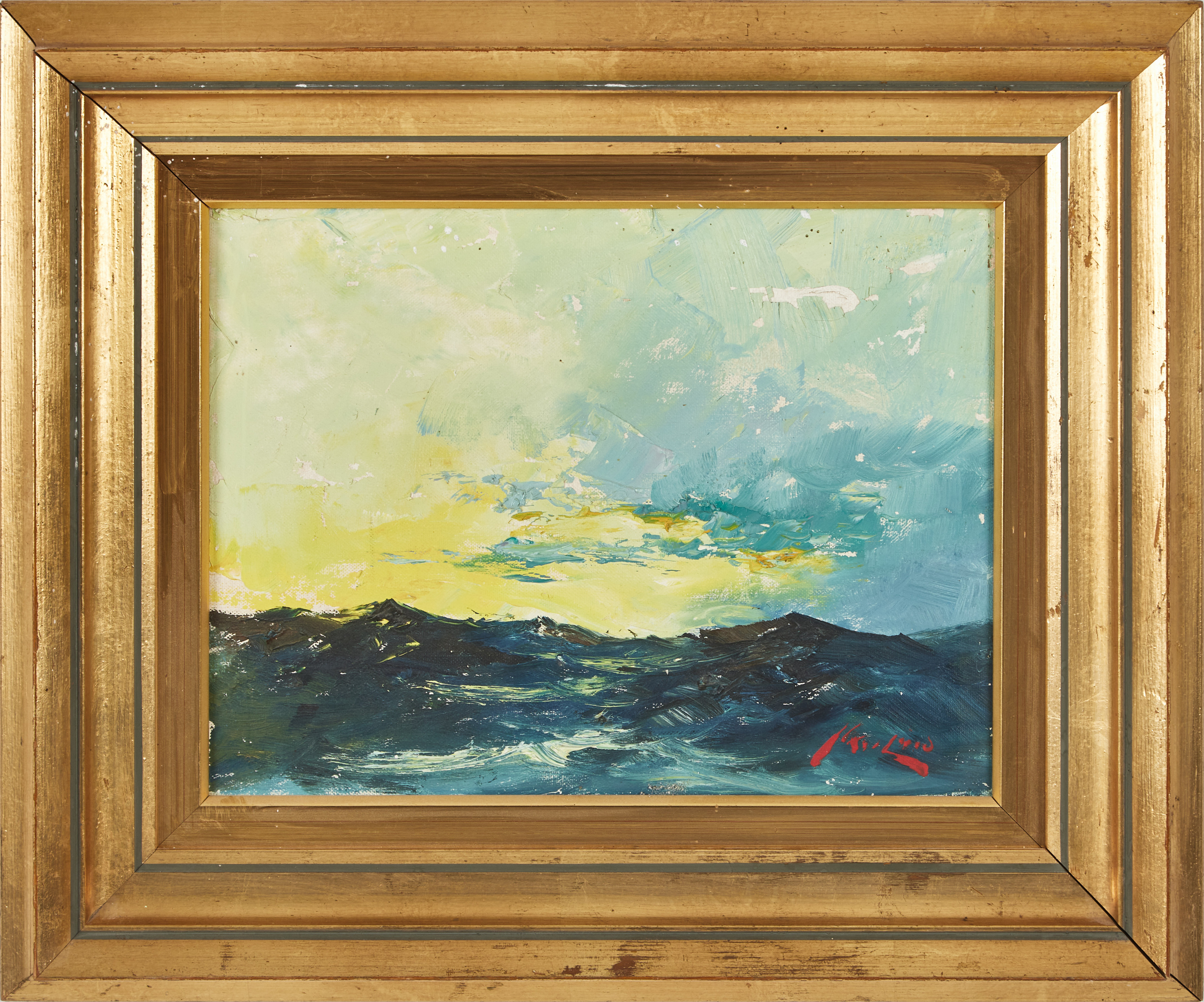 AXEL LIND. Skagerak, oljemålning på duk, signerad.