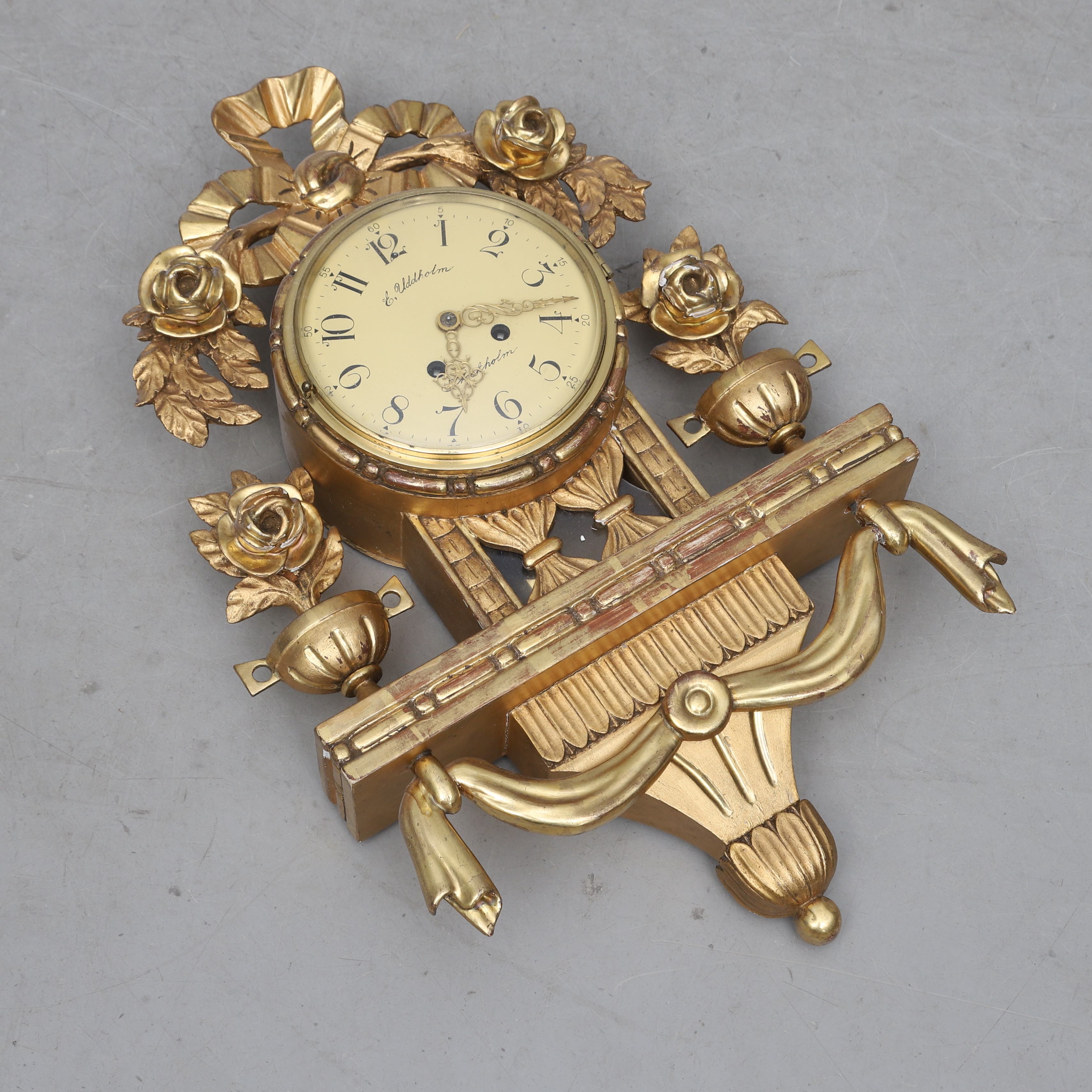 VÄGGPENDYL, gustaviansk stil, E. Uddholm, Stockholm.