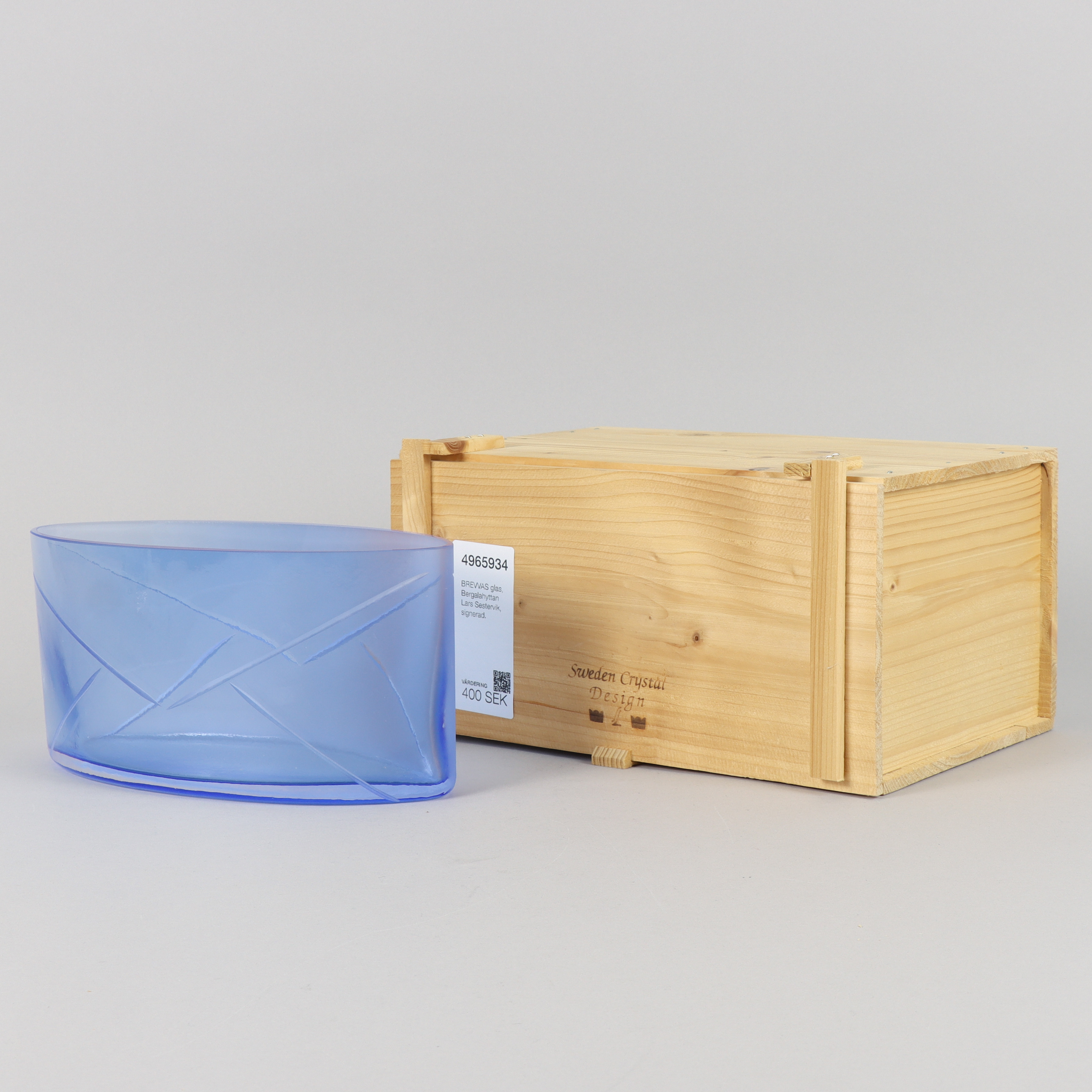 BREVVAS glas, Bergalahyttan Lars Sestervik, signerad.