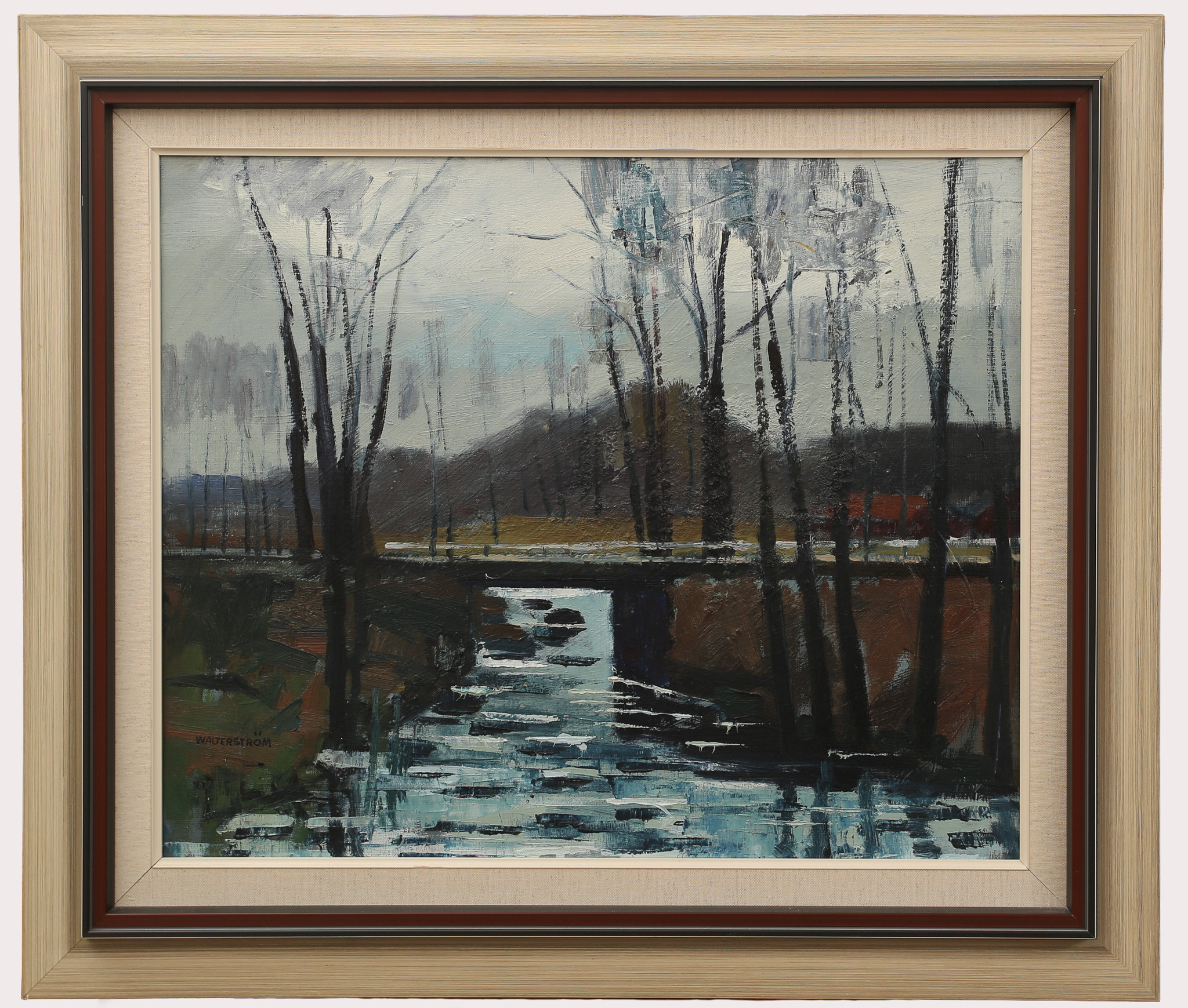 INGVAR WALTERSTRÖM. Olja på duk, "Djupadal", signerad Walterström.