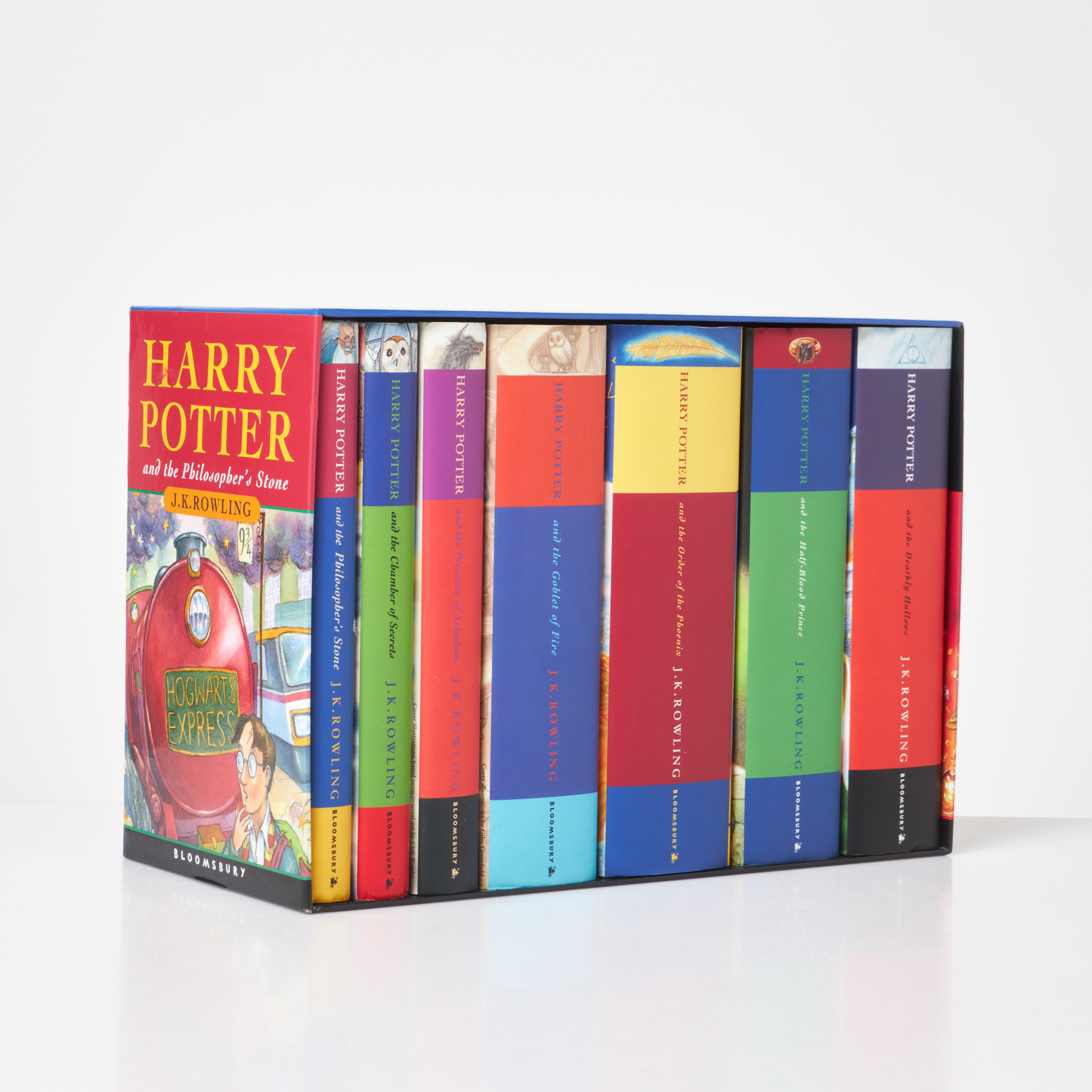 JK ROWLING. "Harry Potter", Bloomsbury, box, 7 band.