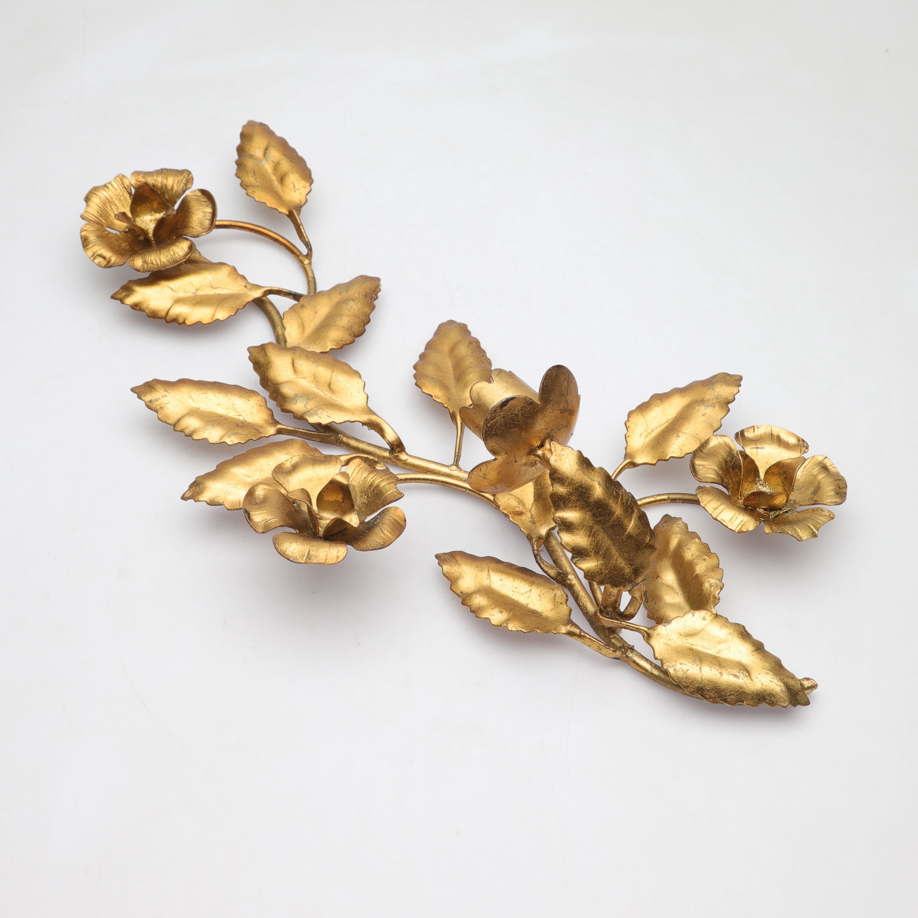 VÄGGLJUSSTAKE, förgylld metall, 1900-talets andra hälft.