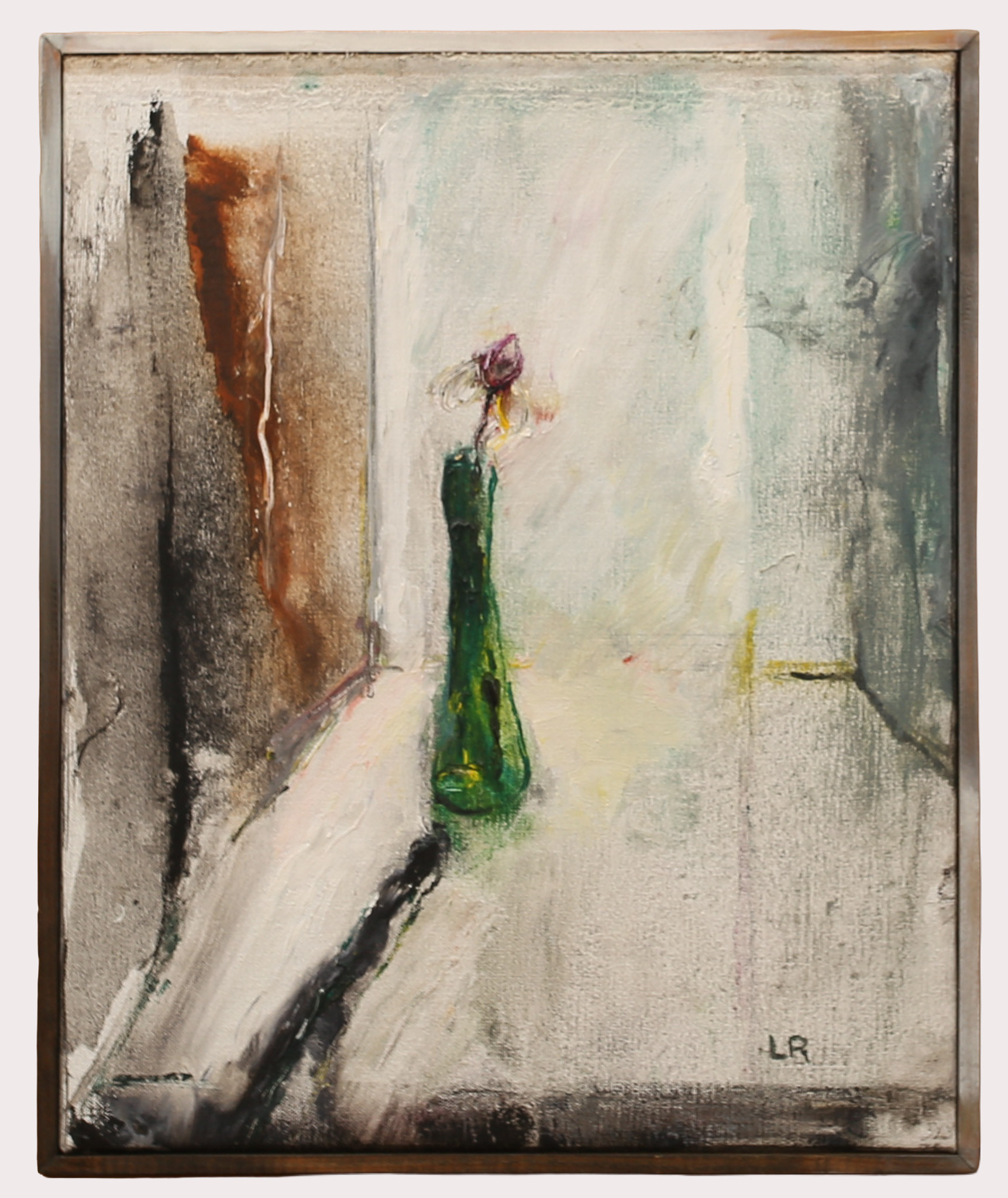 LILLEMOR RUDOLF-HALL. Olja på duk, "Blomma i förvandling". Monogramsignerad. Daterad a tergo -86.