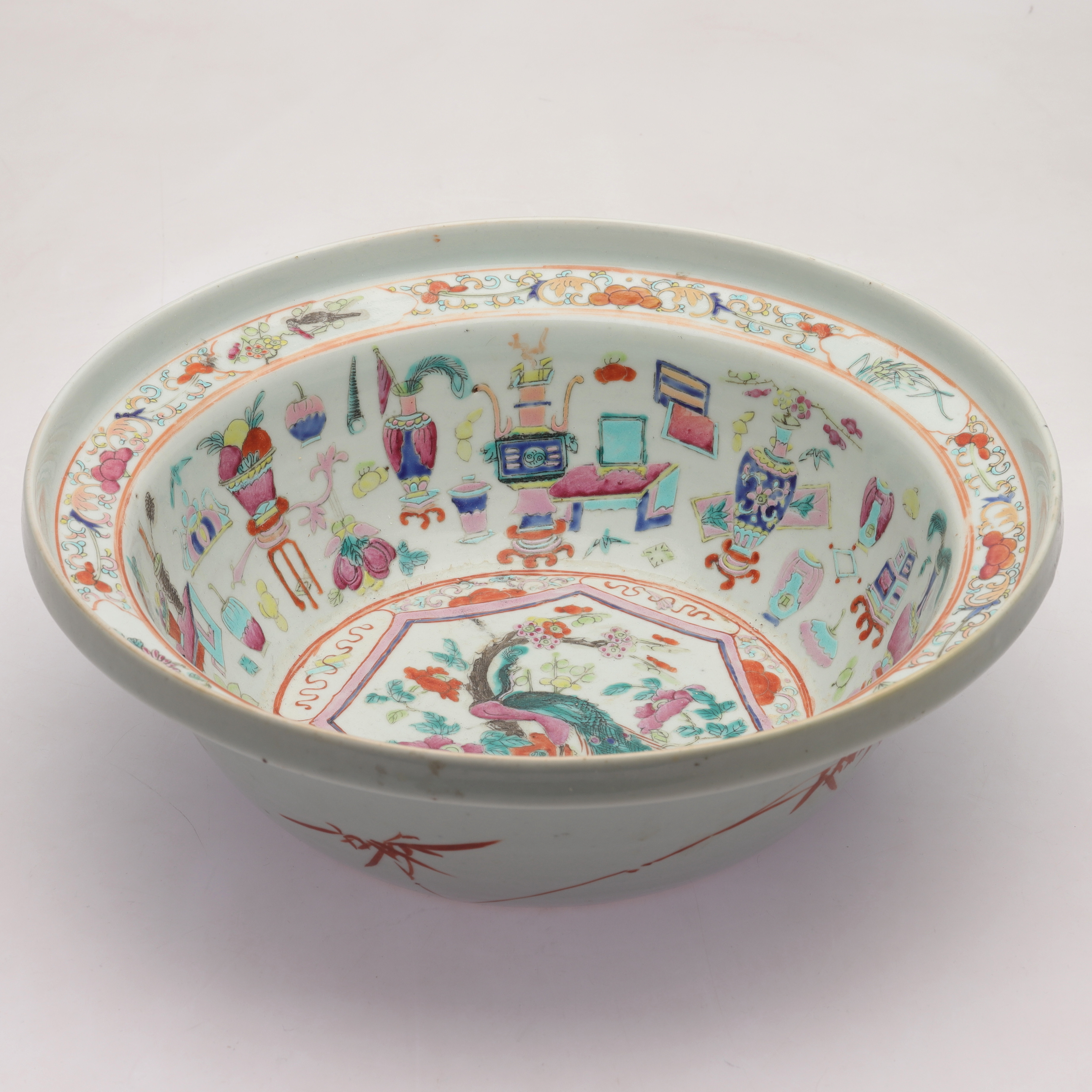 TVÄTTFAT, porslin, sen Qing, 18-/1900-tal.