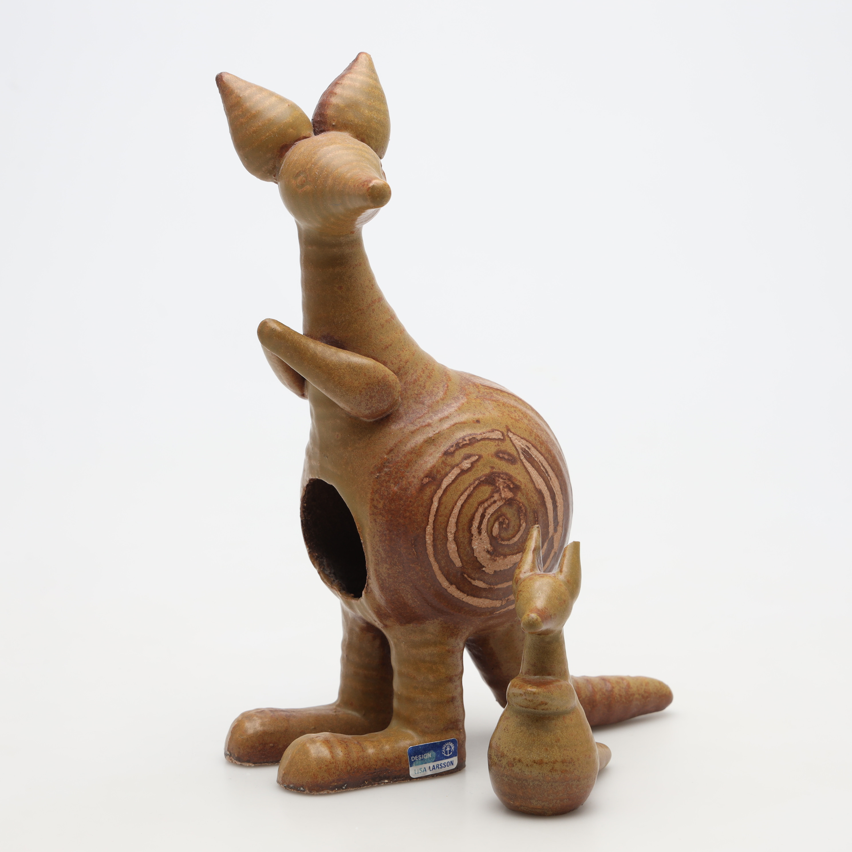 LISA LARSON. FIGURIN, stengods, Känguru ur serien "Stora Zoo", Gustavsberg.