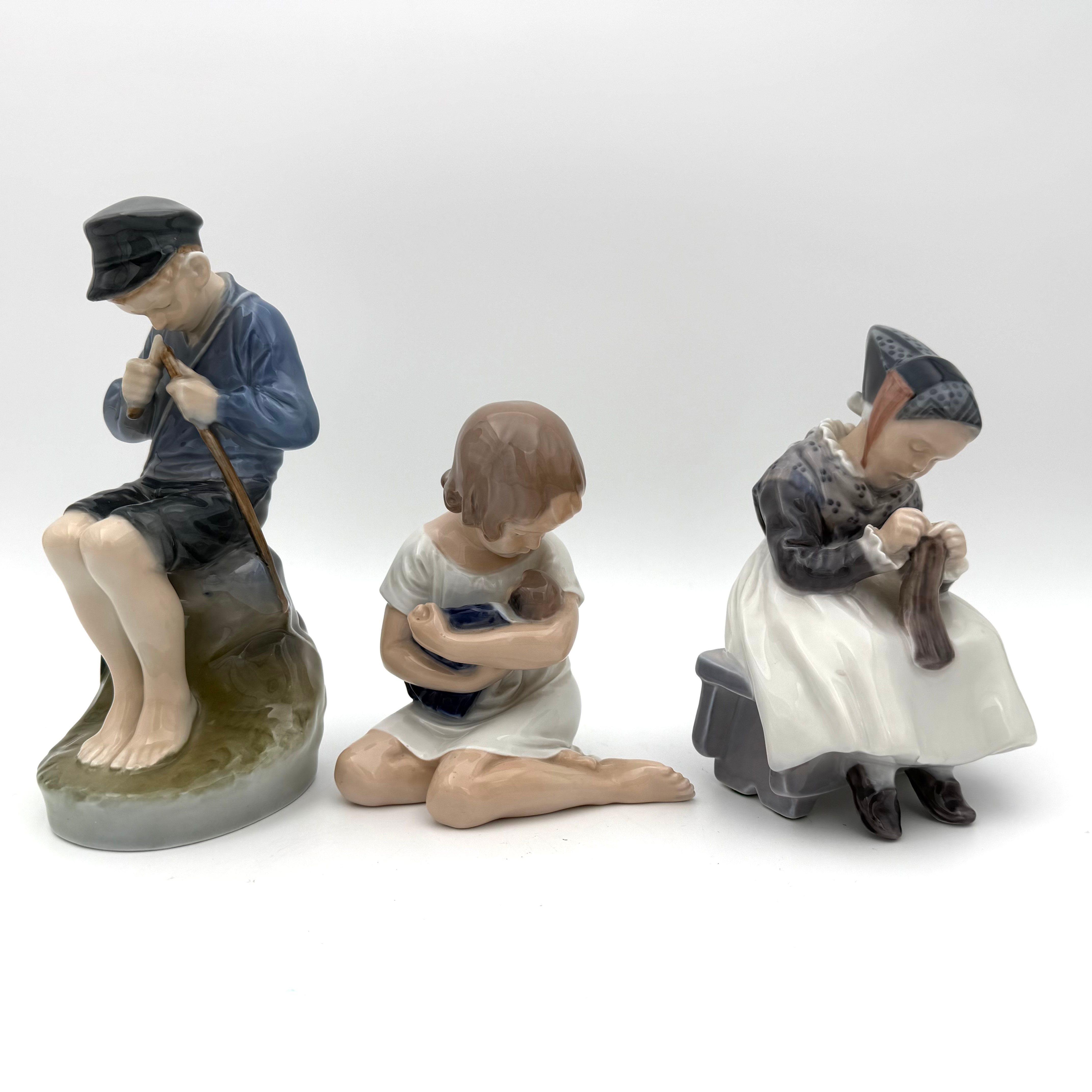 ROYAL COPENHAGEN, figuriner, 3 st, porslin.