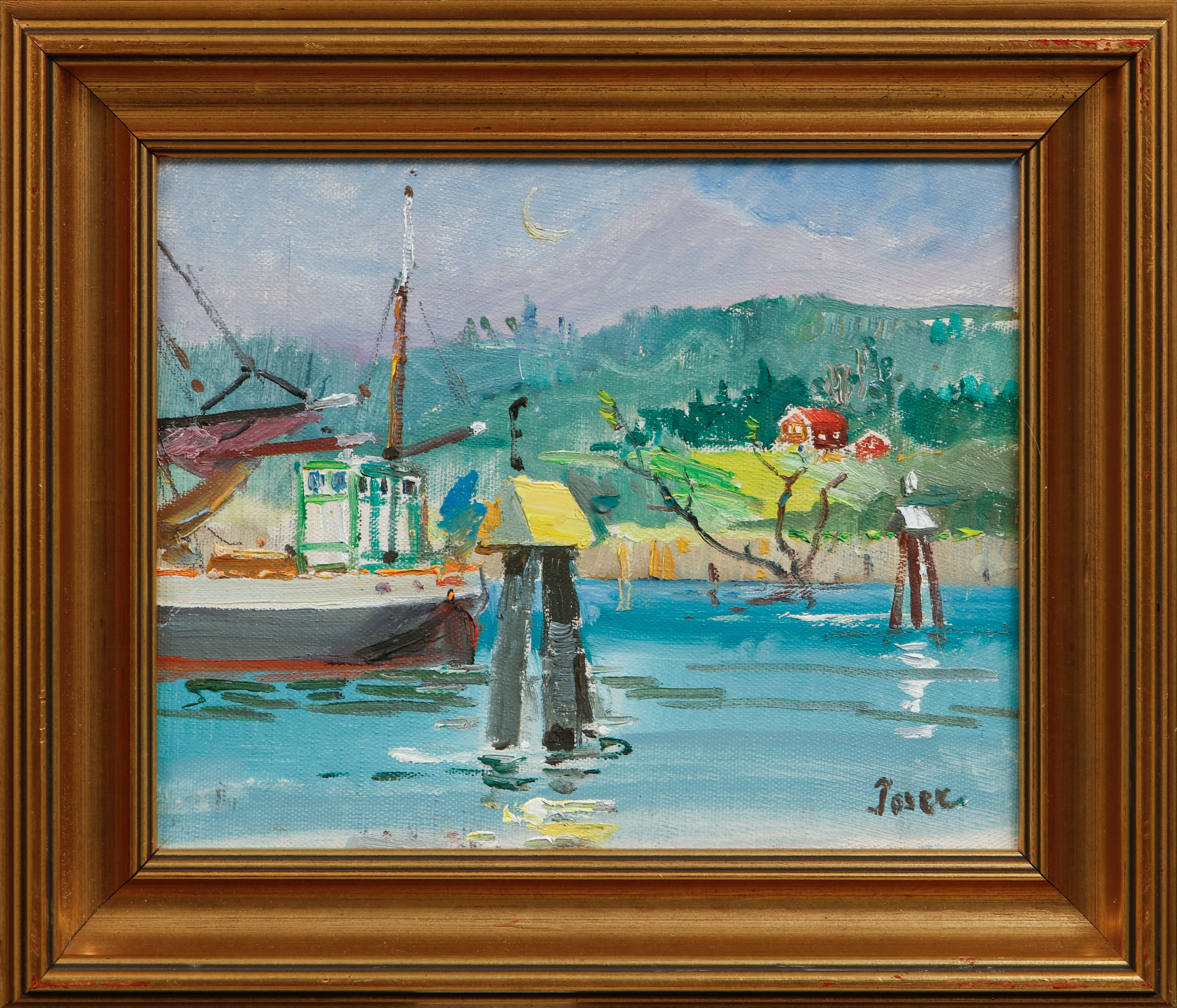 MARTIN POSER. "Göta Älv", olja på duk, signerad.