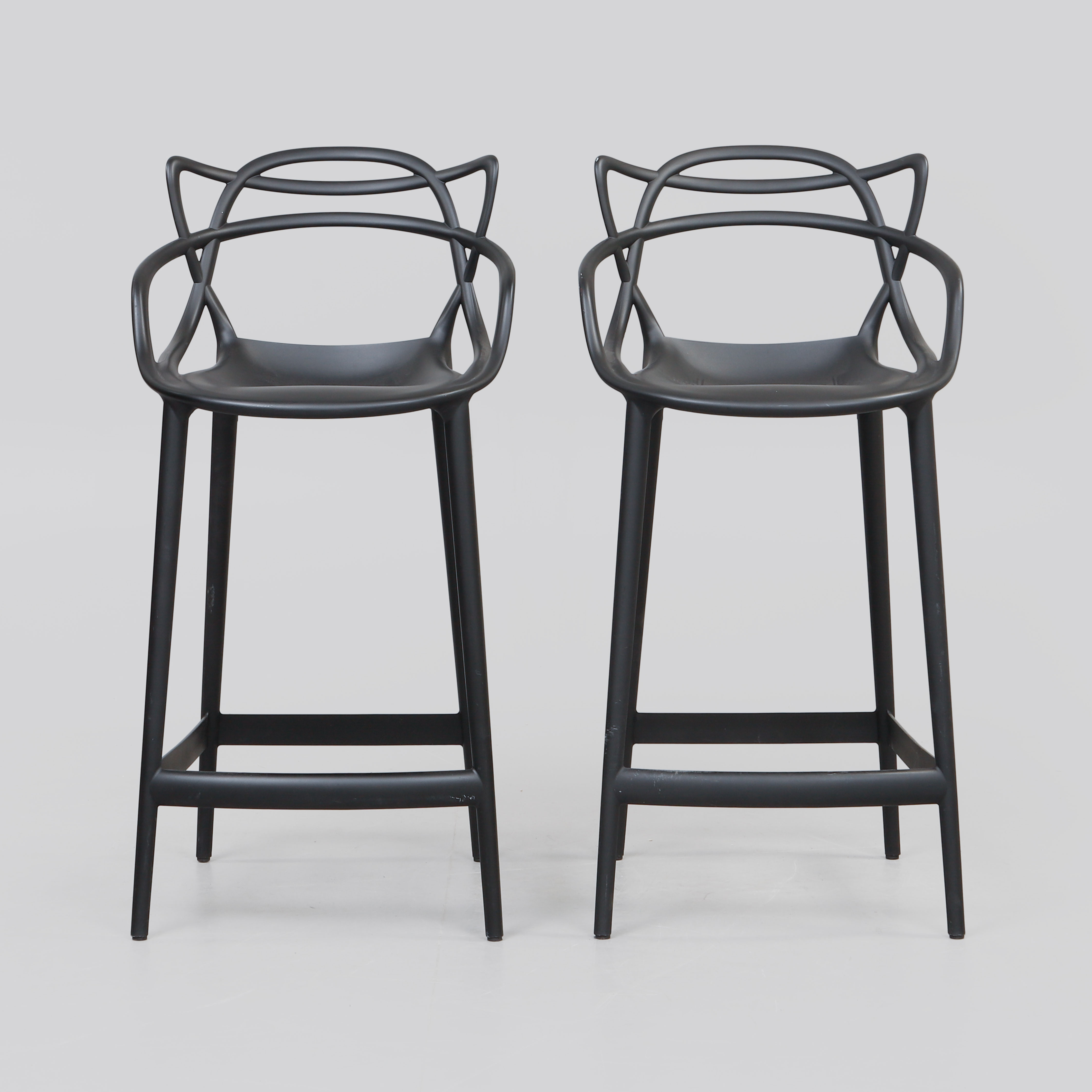 PHILIPPE STARK. Barstolar, 2 st, "Masters Stool", Kartell.