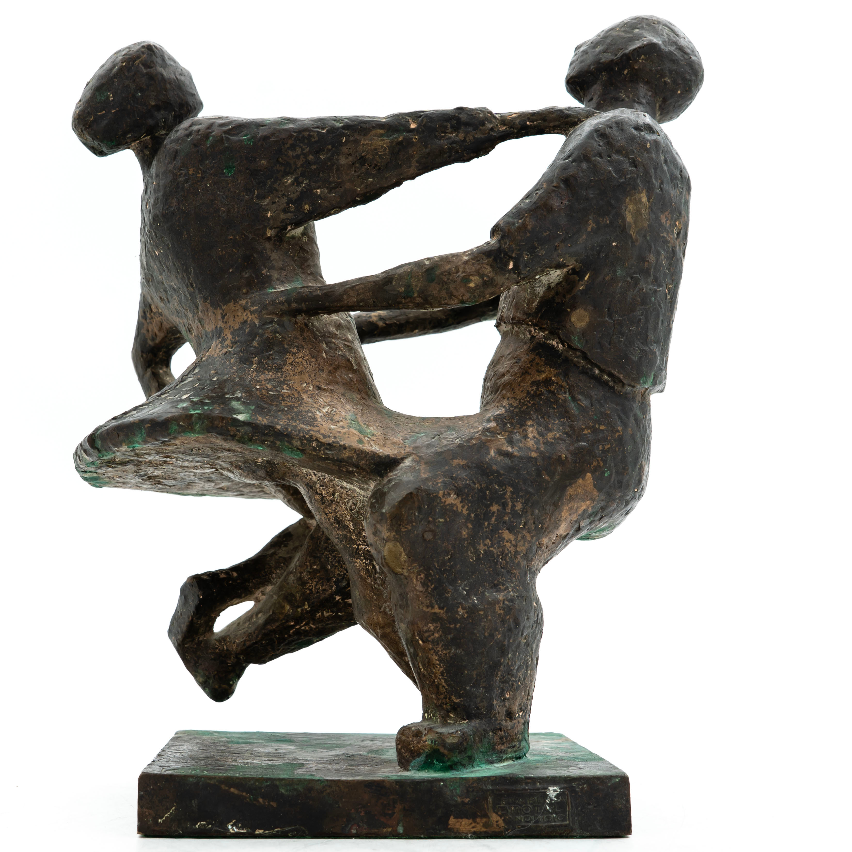 KERSTIN ANDRAE. Bronsskulptur, "Dansande par" Numrerad: 3/5. Cera Persa Brotal Mendrisio.