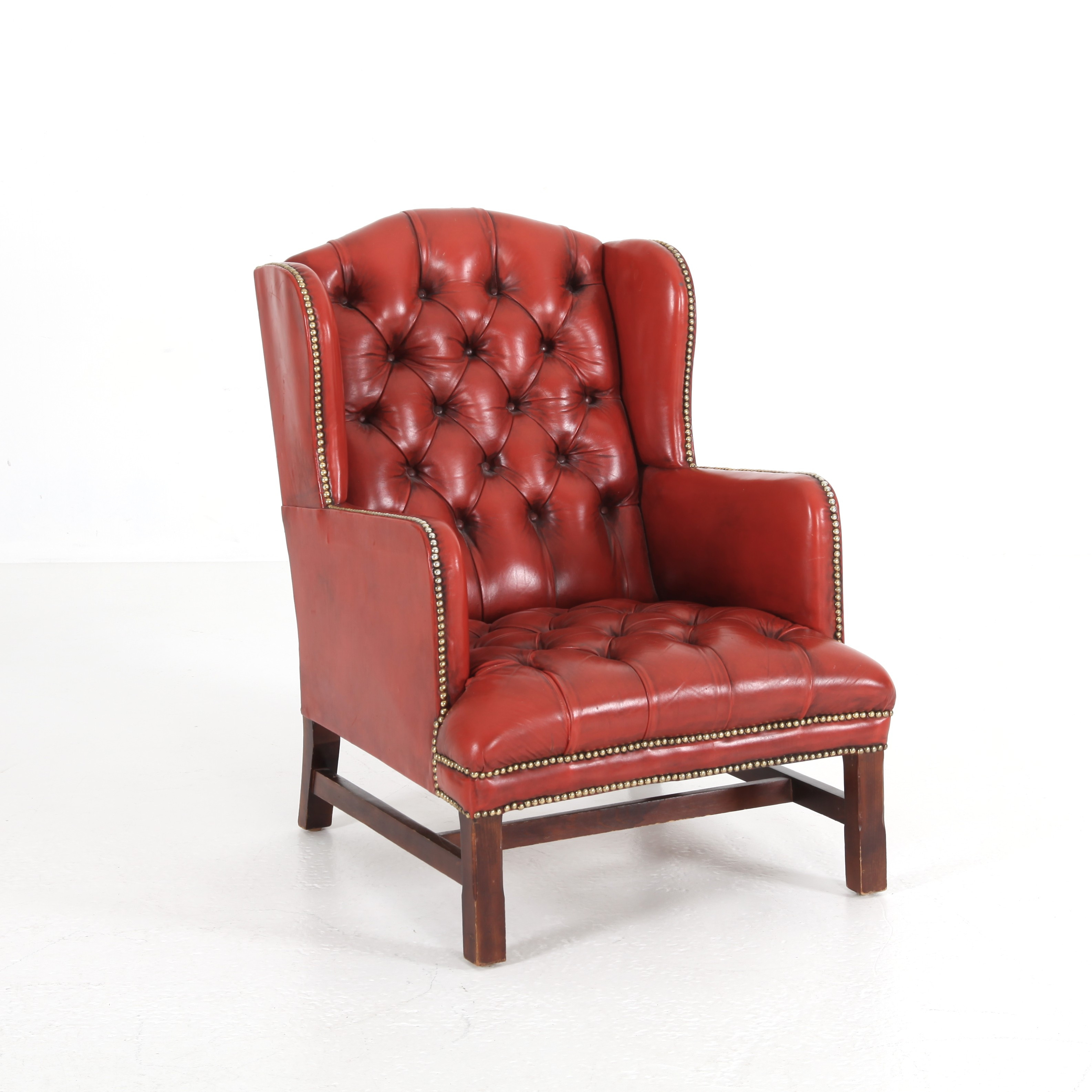 FÅTÖLJ, skinn, 1900-talets senare del.