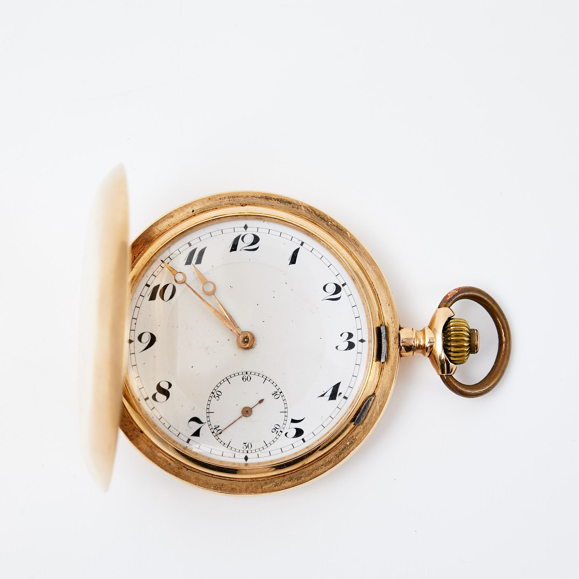 FICKUR, savonett, yttre boett i 14 k guld, ca 52 mm, 1920-tal.