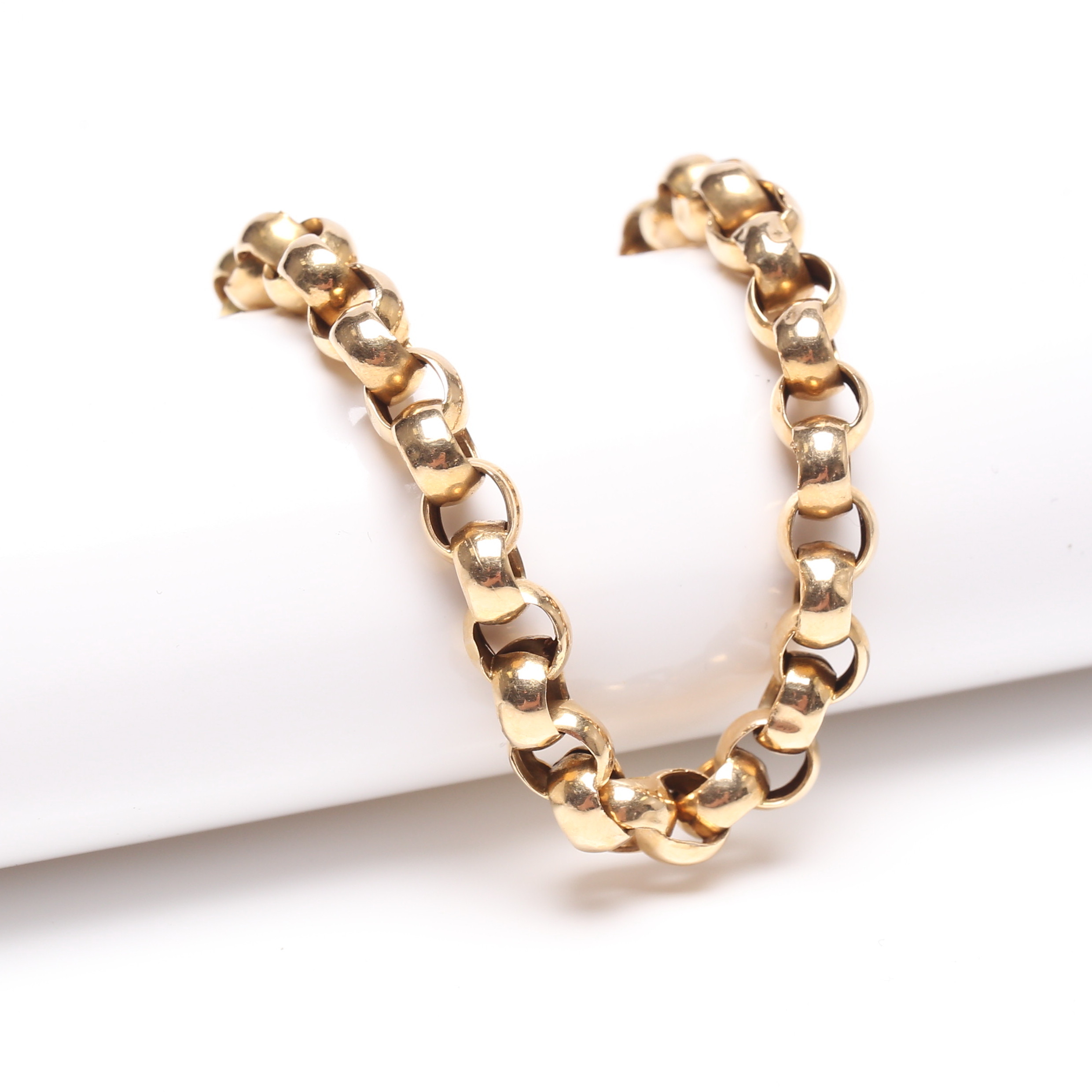 KLOCKKEDJA, 18K, Guld, vikt cirka 5,6 gram.