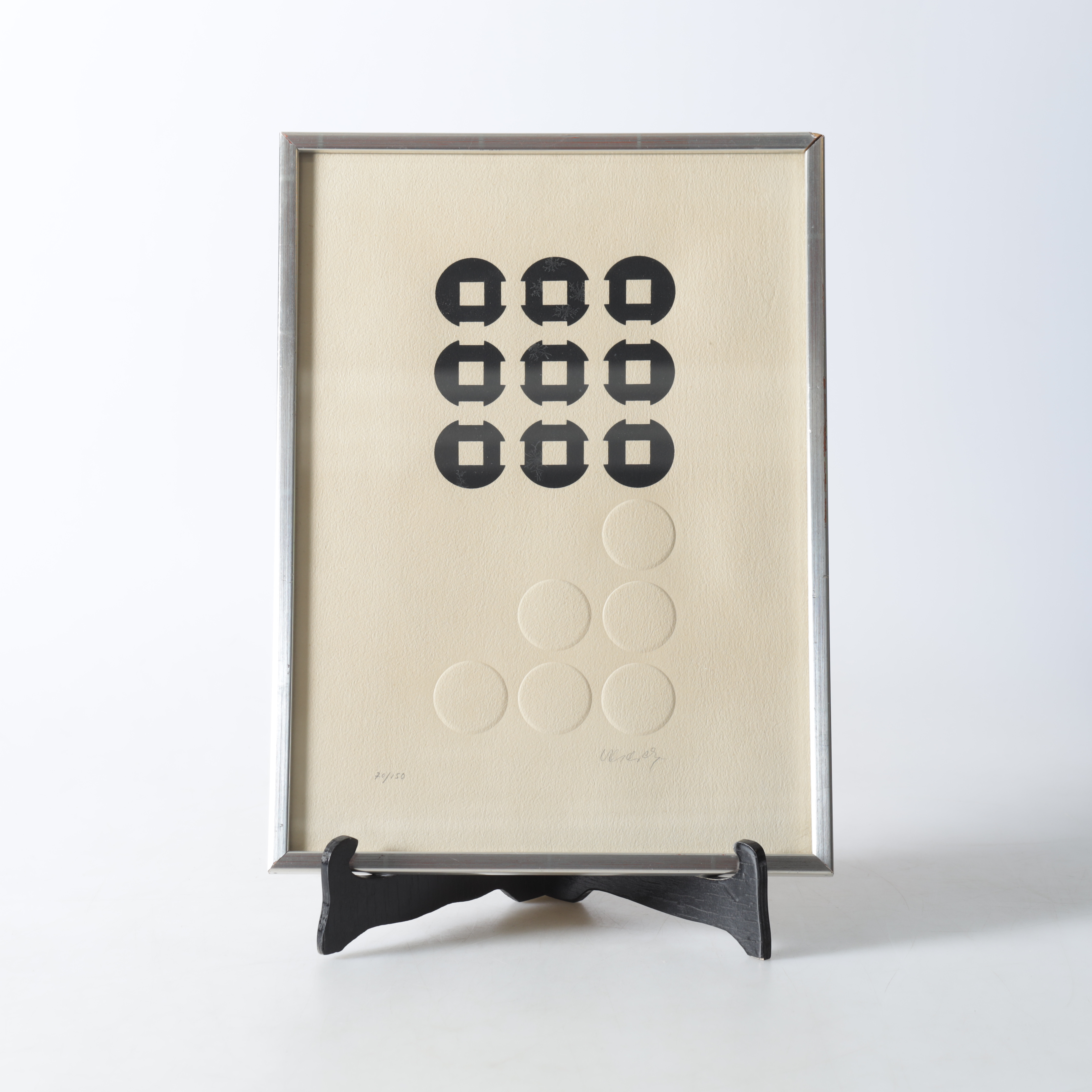 VICTOR VASARELY. (Ungern/ Frankrike 1908-1997) Optisk komposition, litografi, numrerad 70/150 samt signerad.