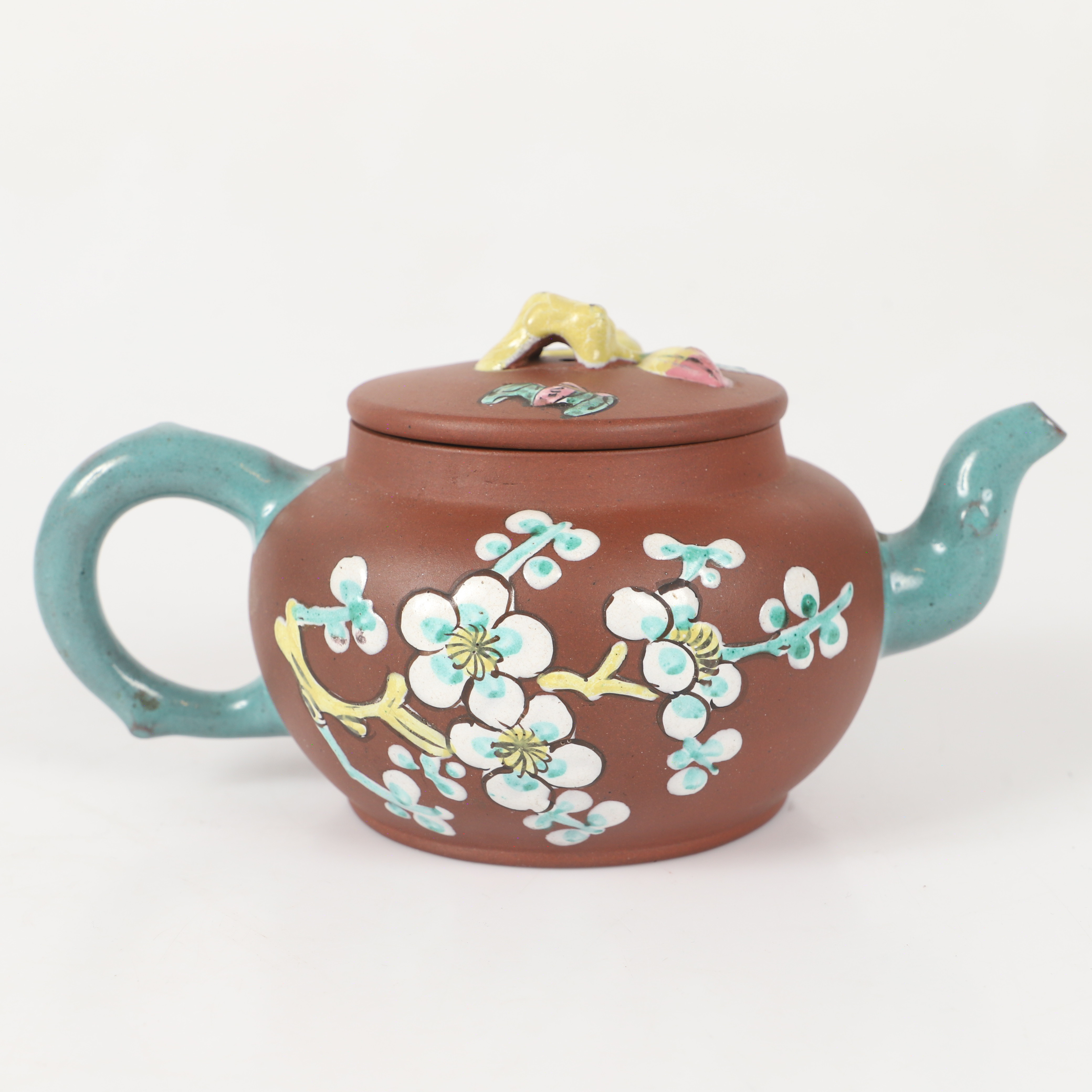 TEKANNA, delvis glaserat lergods, Kina.