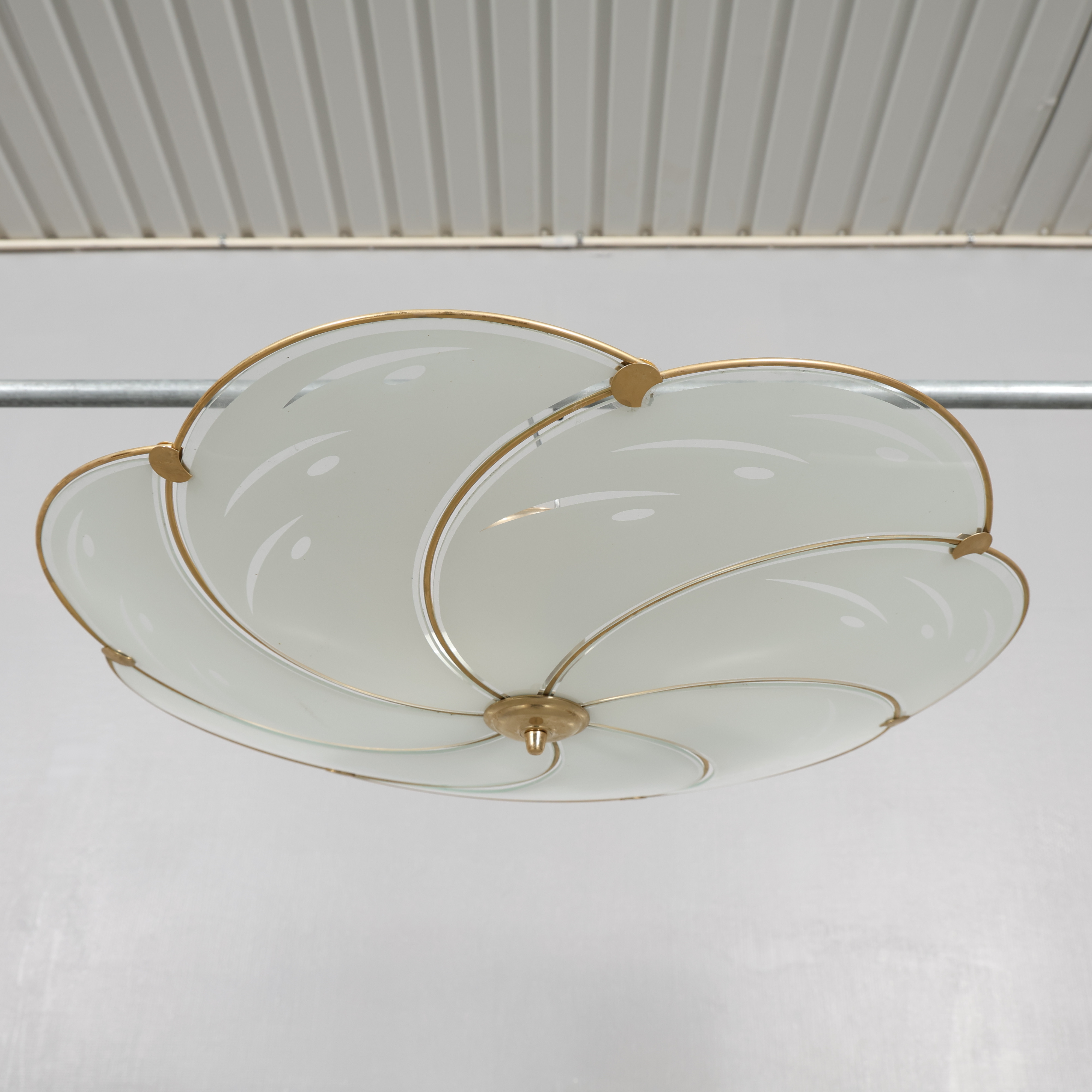 TAKLAMPA glas / metall.