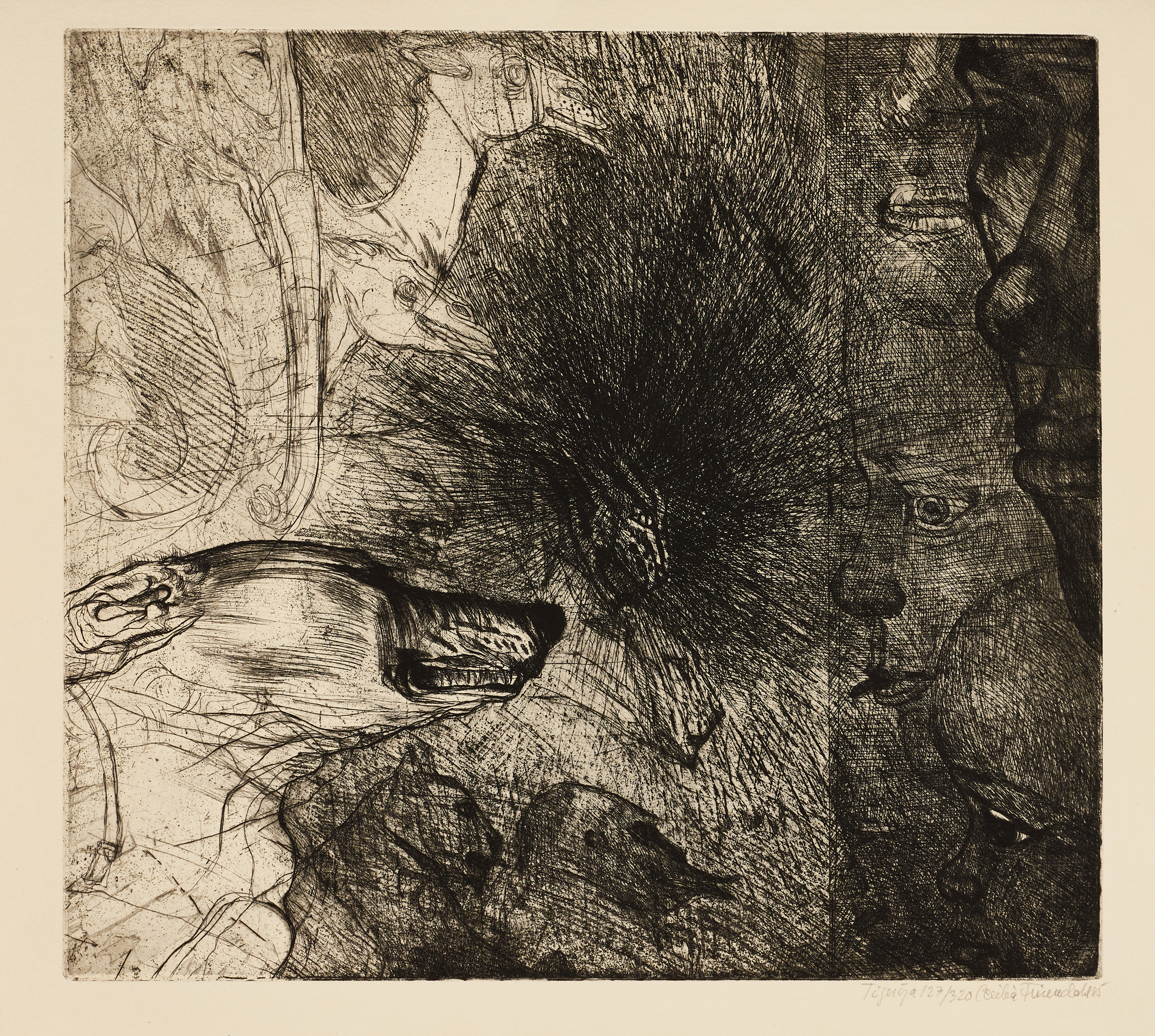 CECILIA FRISENDAHL (1922-2014). 4 grafiska blad, sigenrade och daterade, numrerade, 127/320, 34/260, 155/330, 136/320, etsningar.