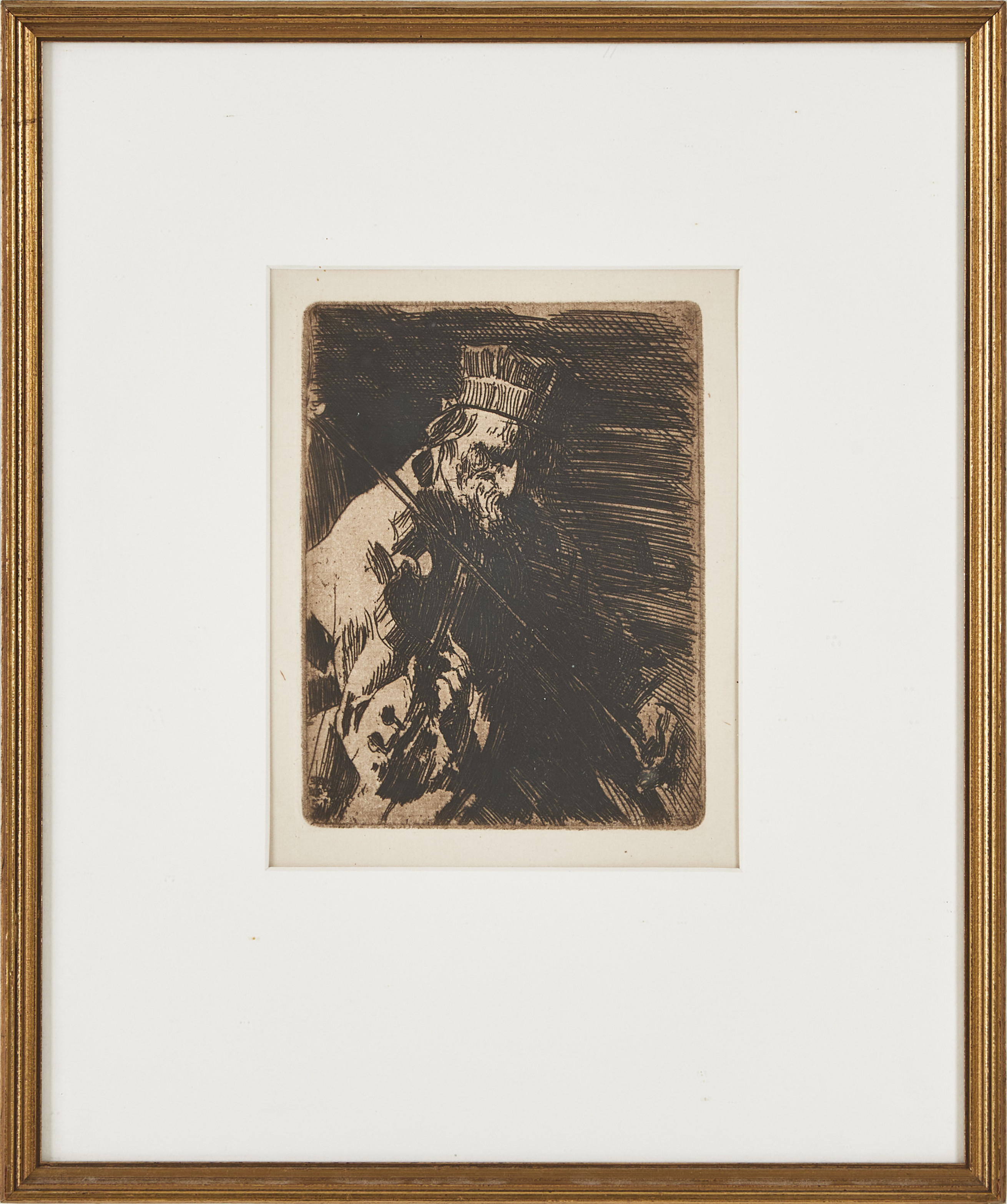 ANDER ZORN (1860-1920). "Byspelman", etsning, 1904.