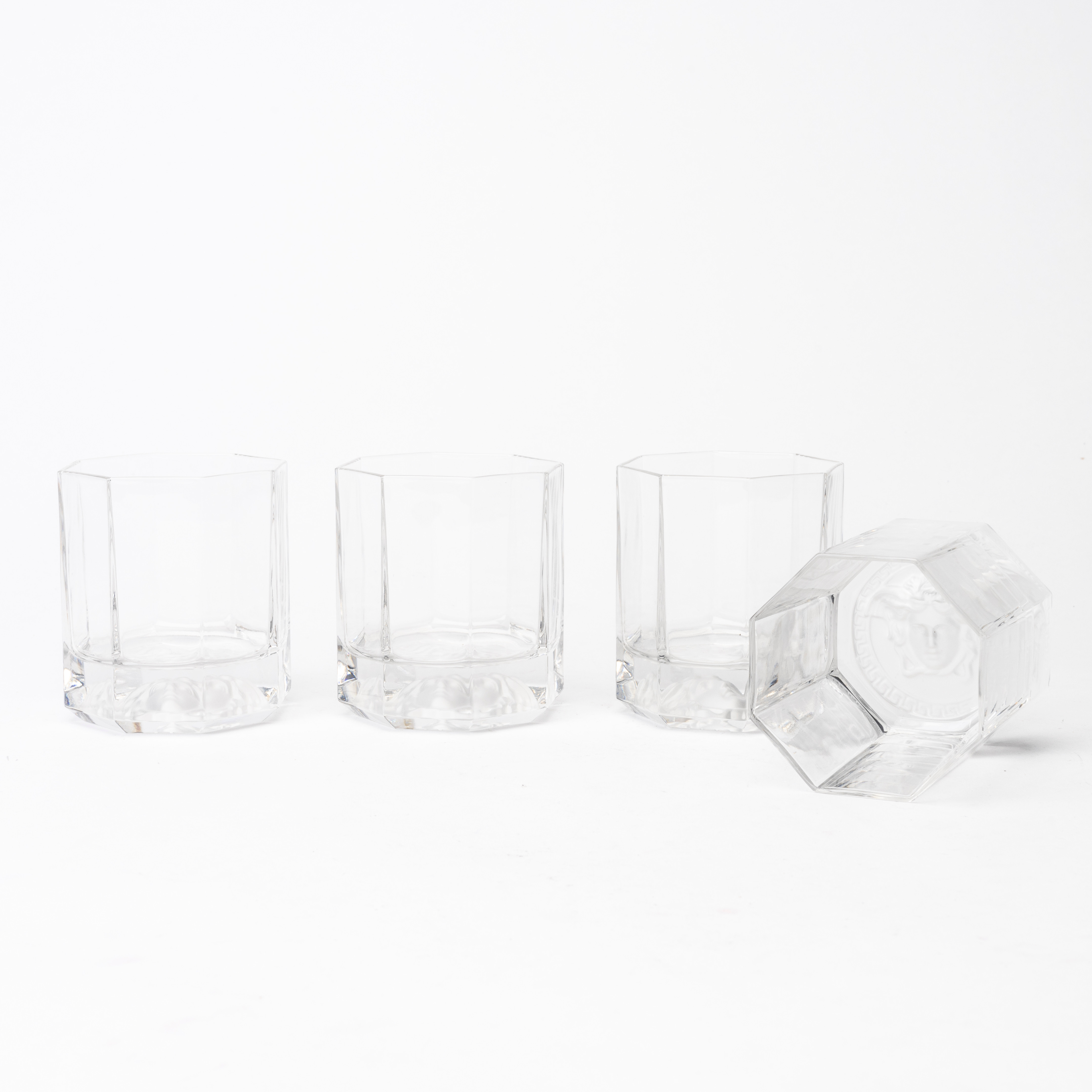 GIANNI VERSACE. Whiskyglas, 4 st, "Medusa", Rosenthal.