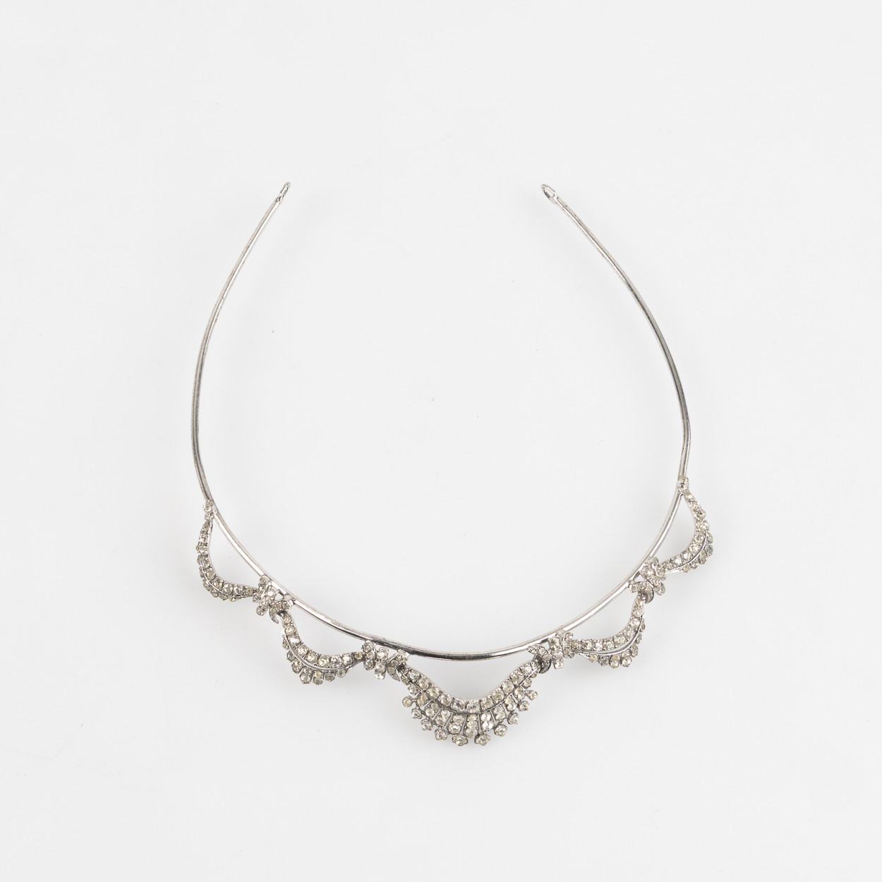 DIADEM, 830 silver med vita stenar, 1960-tal.