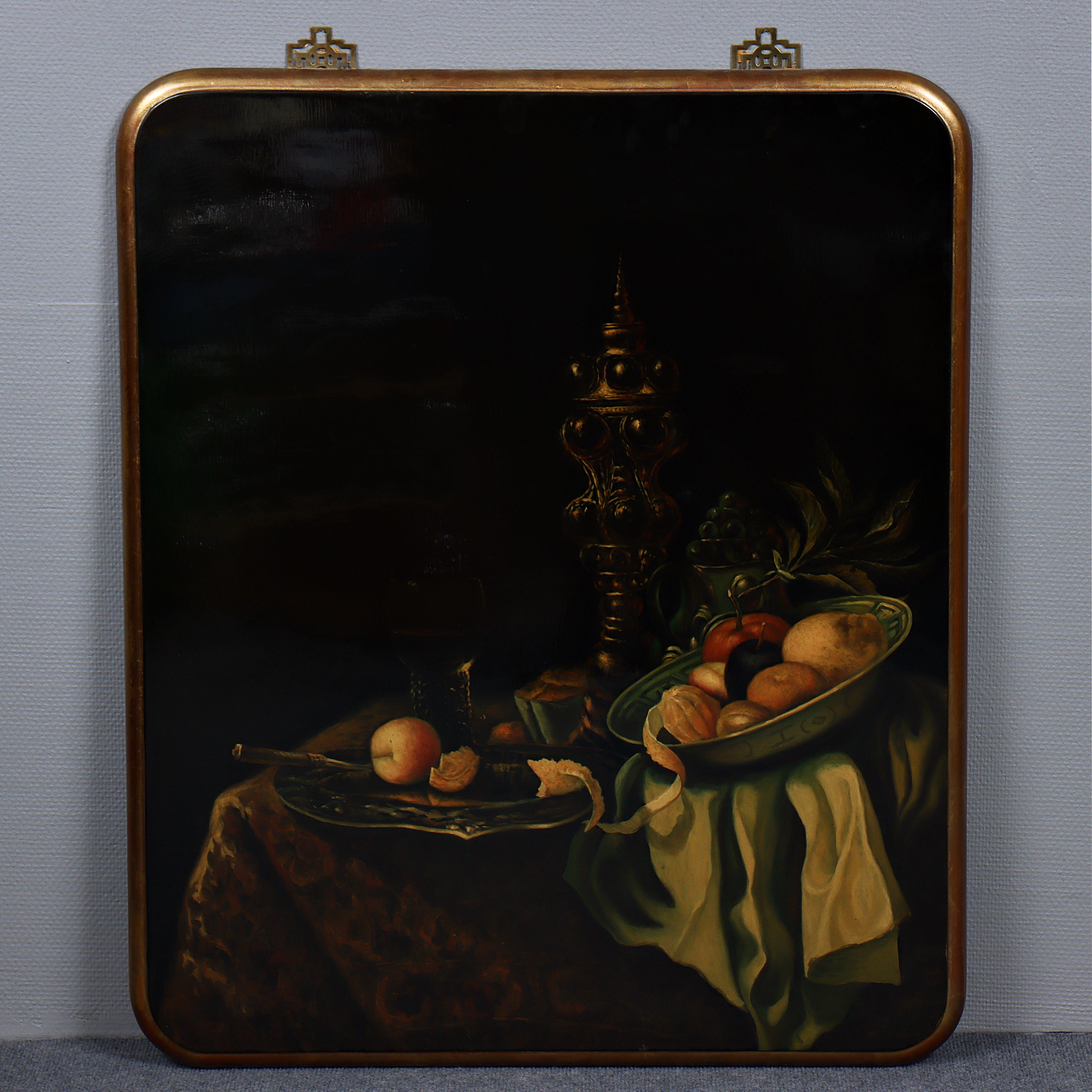OLJETRYCK PÅ TRÄ (91x76cm) "STILLEBEN" 1900-TAL.
