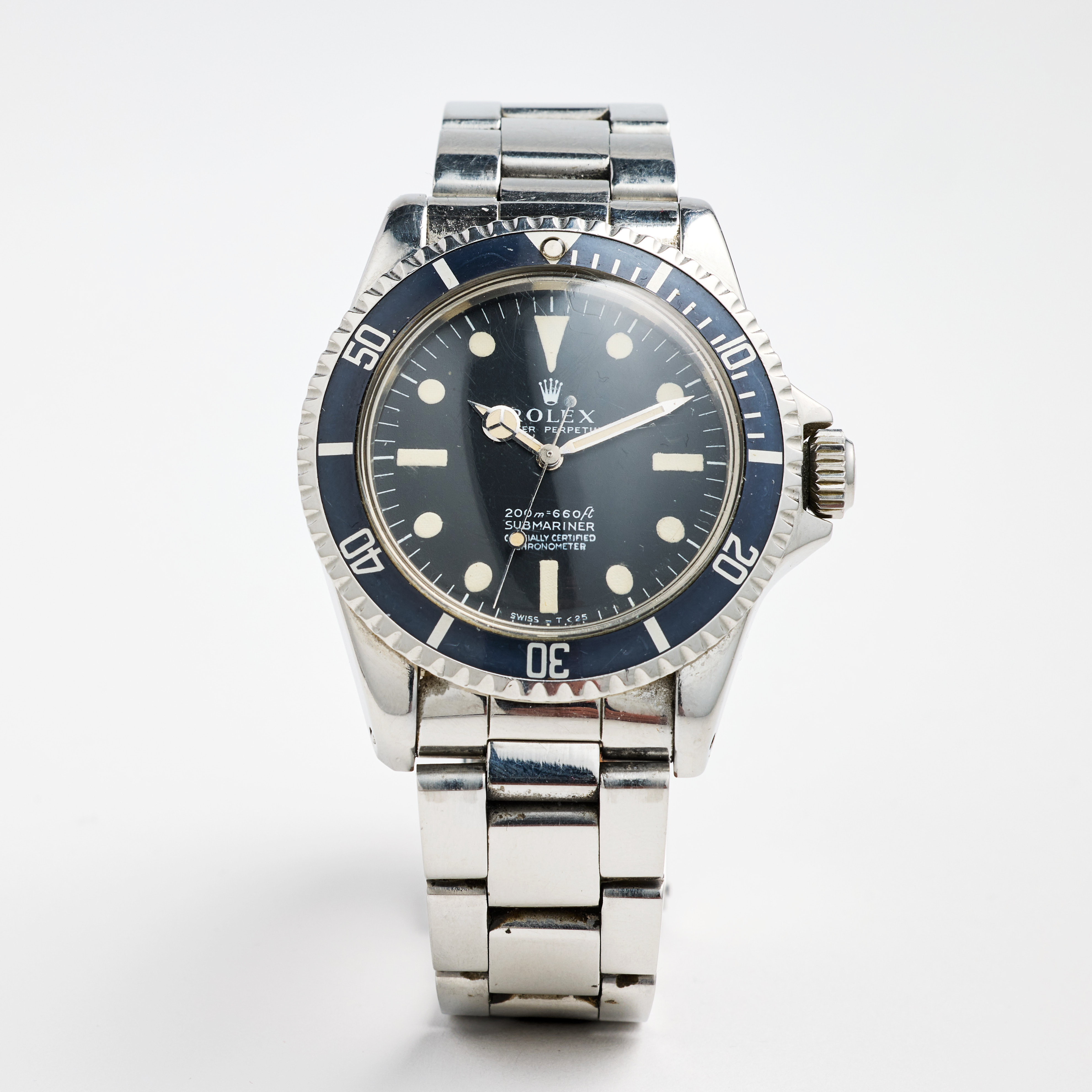 ROLEX, Oyster Perpetual, Submariner (200m=660ft, Swiss-T<25), Chronometer, armbandsur, 39 mm, stål, ca 1963.