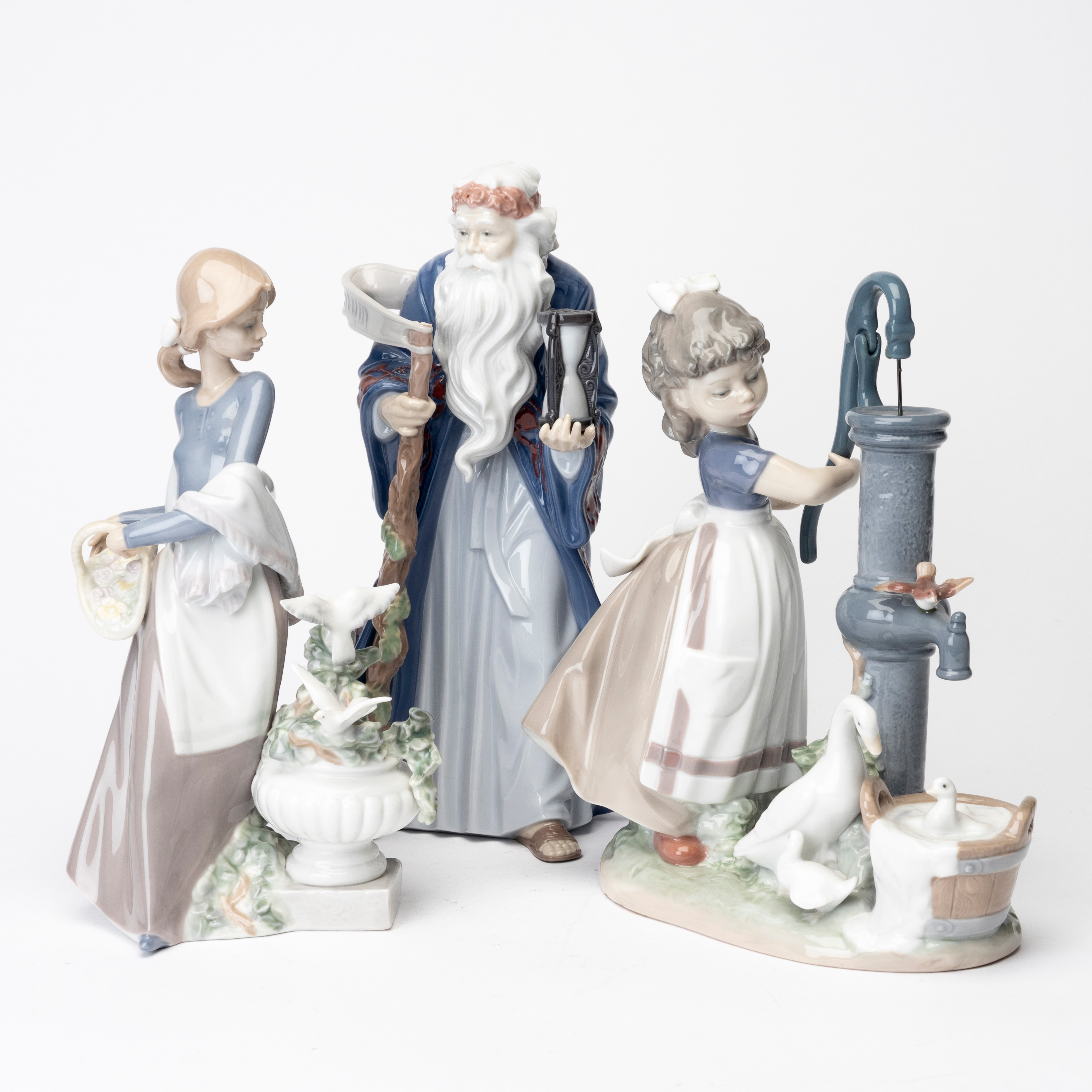 FIGURINER, 3 st, porslin, Lladro, 1980/90-tal.