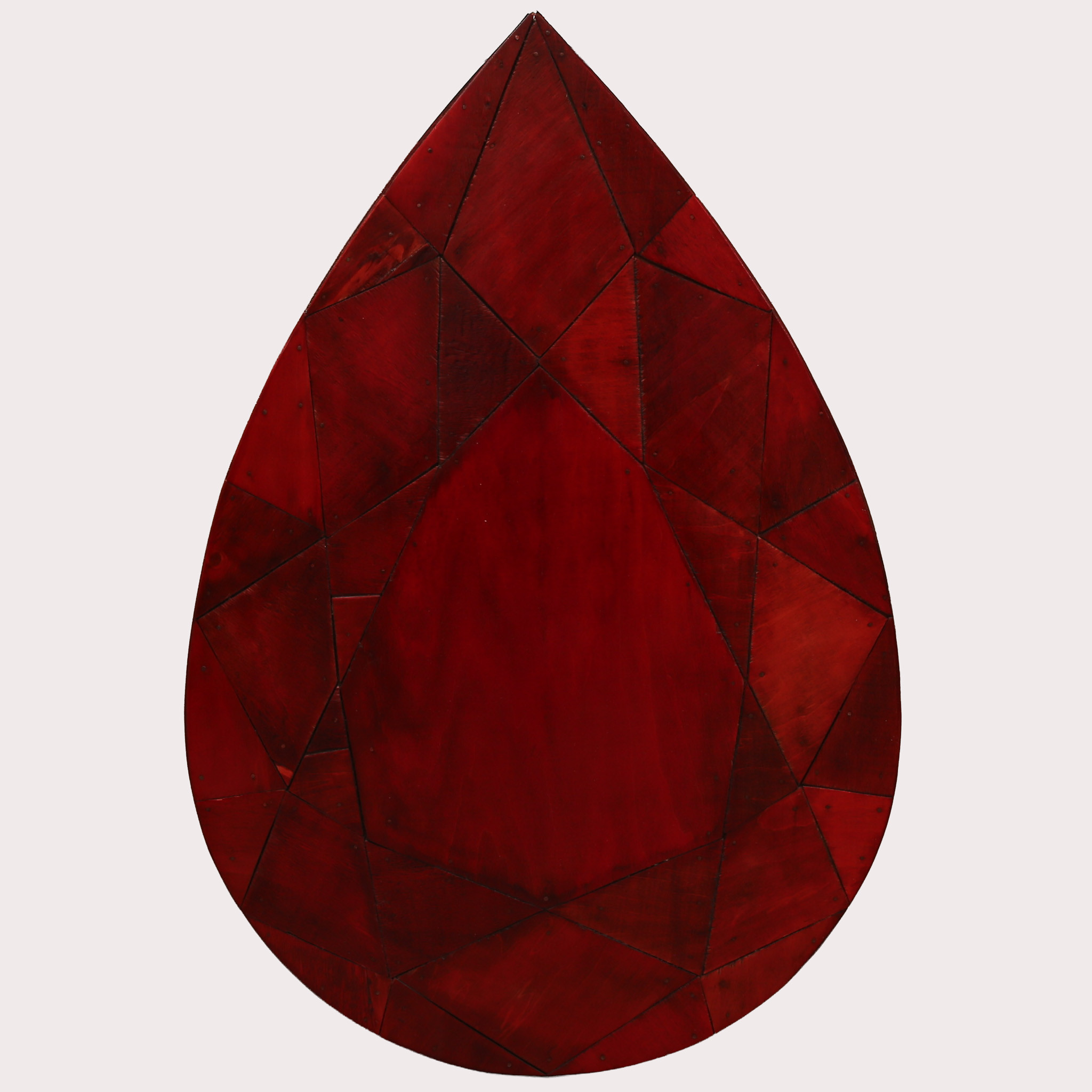 AXEL LIEBER. Droppformad väggskulptur bemålat trä, a tergo signerad, daterad 1988.