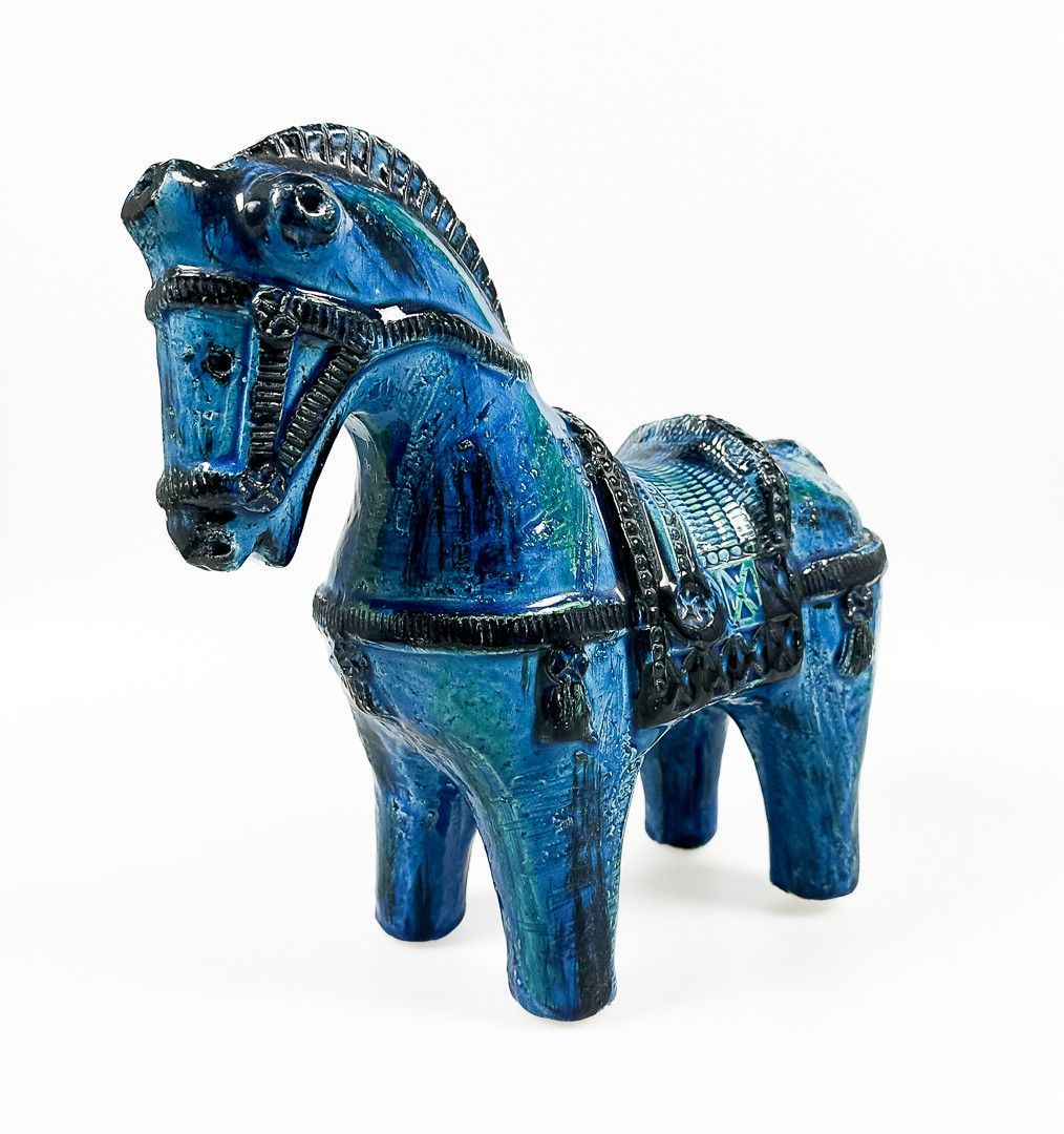 ALDO LONDI. FIGURIN, "Häst", rimini blue, Italien.