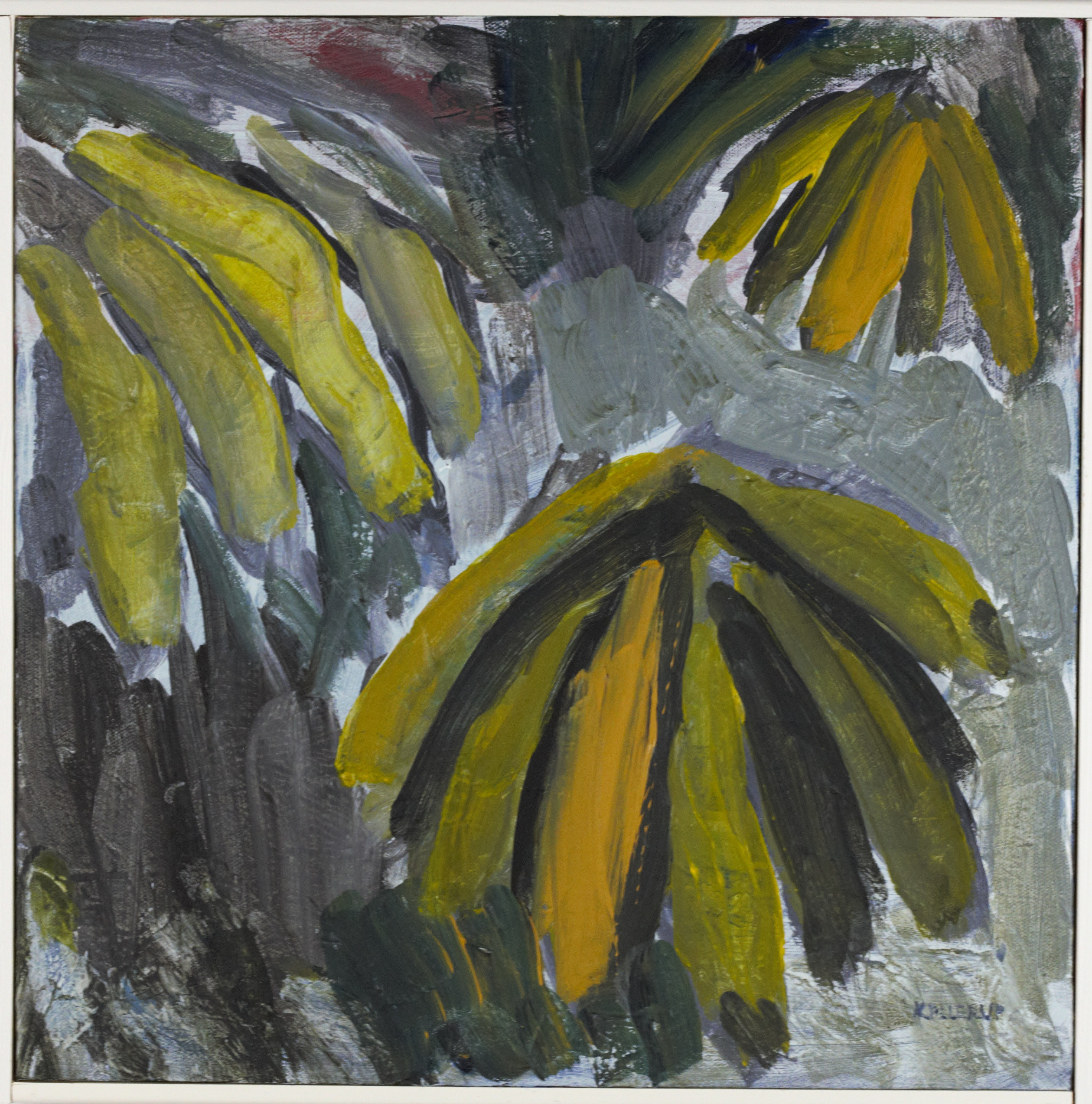 MARTIN KALLERUP. Akryl på duk, "Bananas", signerad.