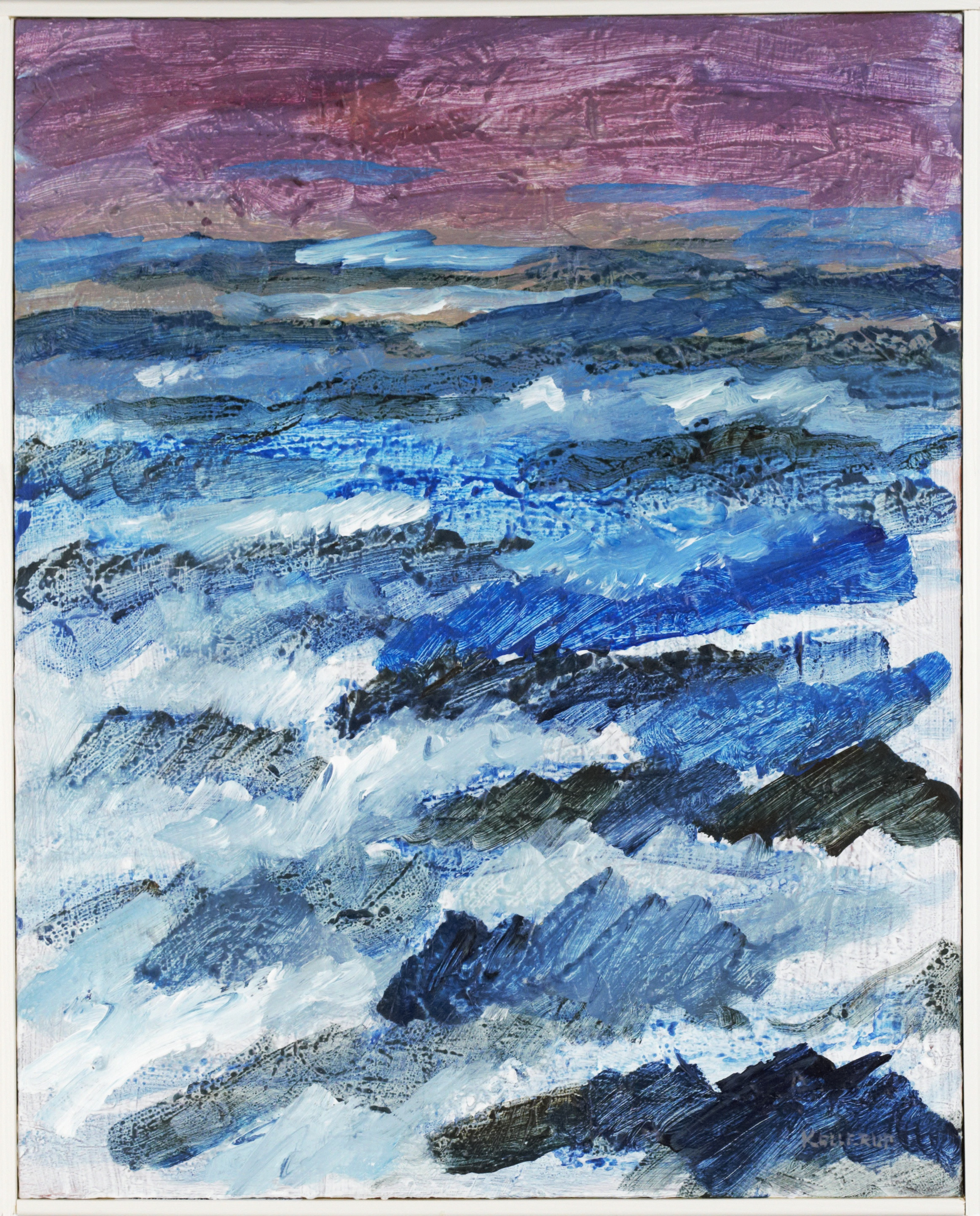 MARTIN KALLERUP. Akryl på duk, "Höststorm", signerad.