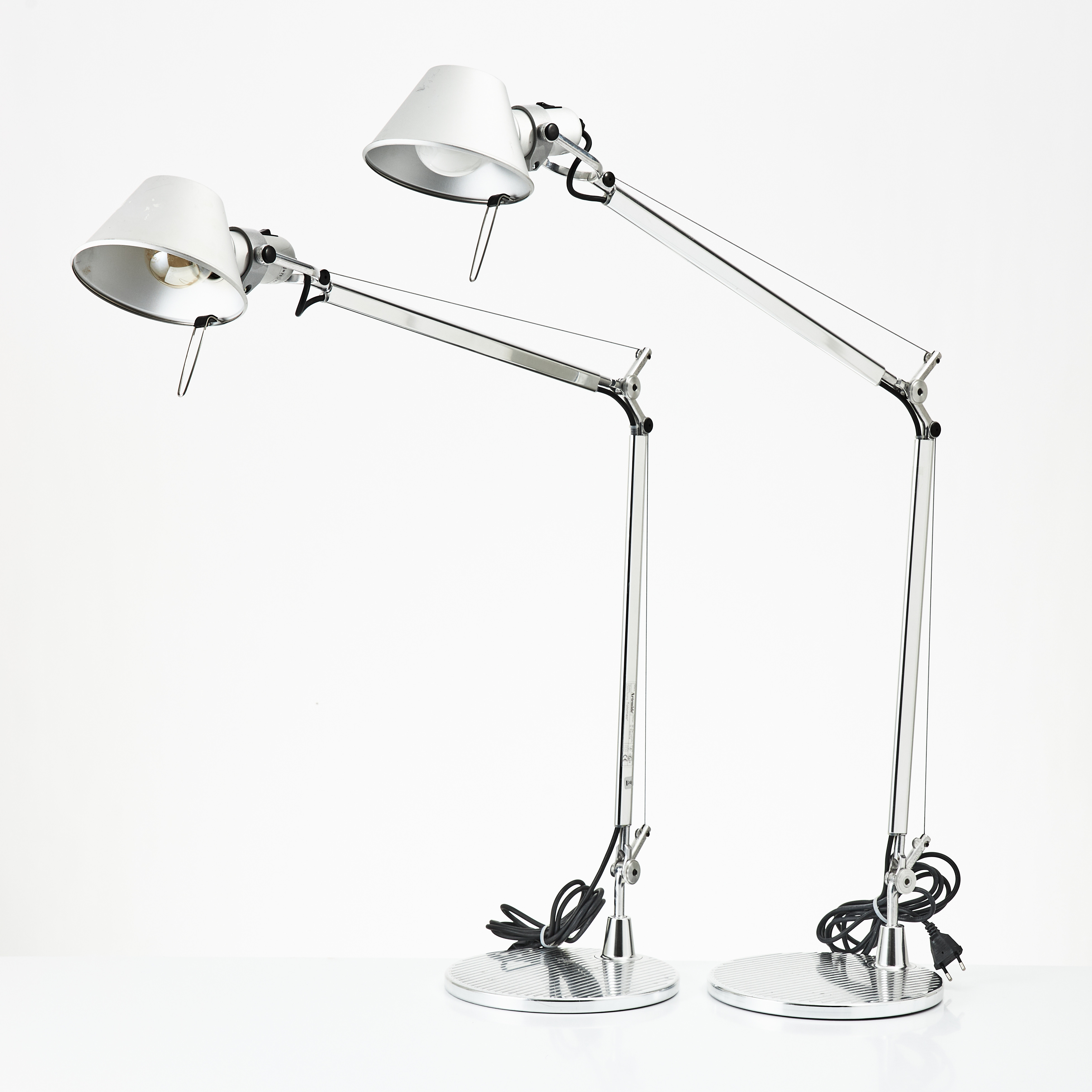 MICHELE DE LUCCHI & GIANCARLO FASSINA. Skrivbordslampor, 1 par, "Tolomeo", Artemide, Italien, 1900-talets andra hälft.