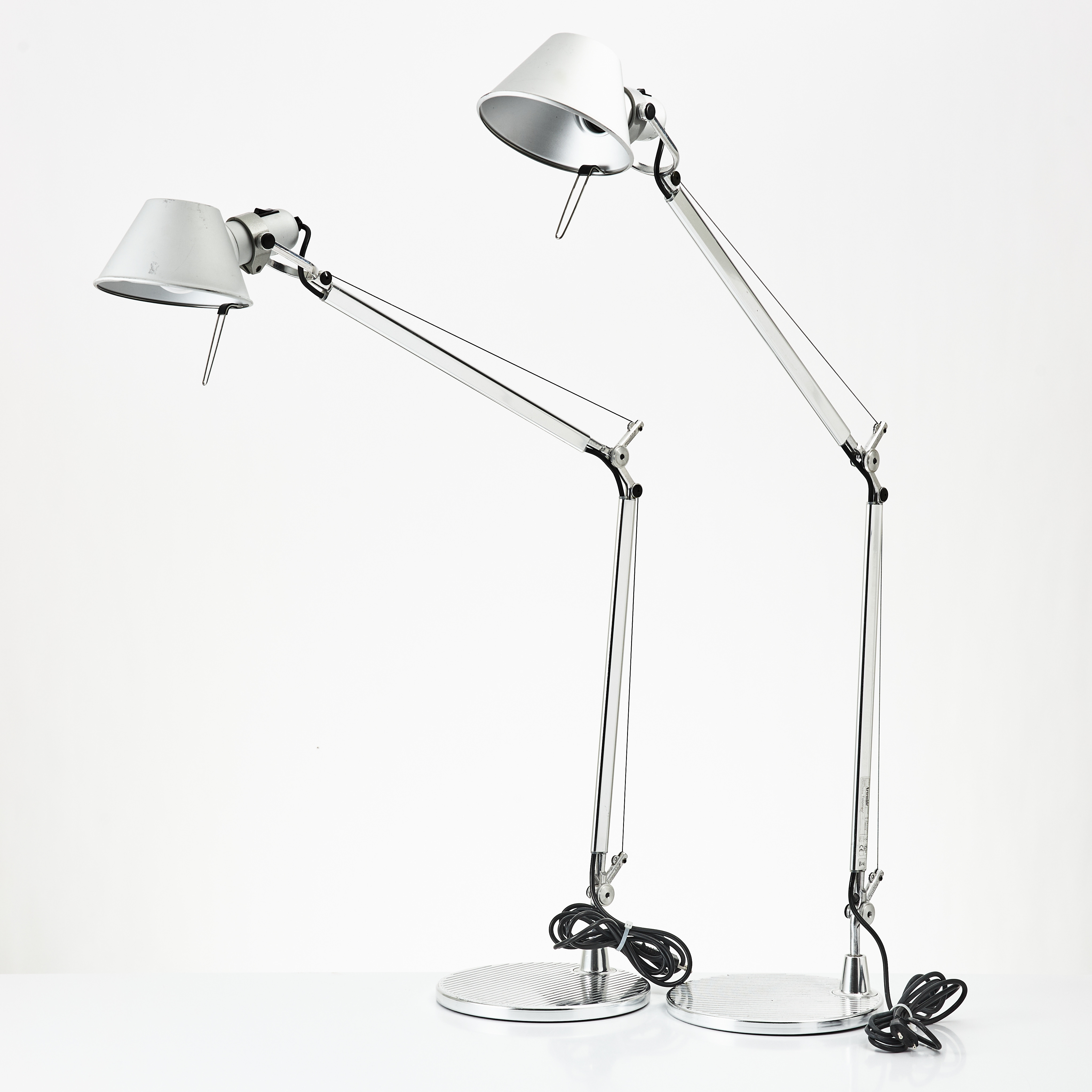 MICHELE DE LUCCHI & GIANCARLO FASSINA. Skrivbordslampor, 1 par, "Tolomeo", Artemide, Italien, 1900-talets andra hälft.
