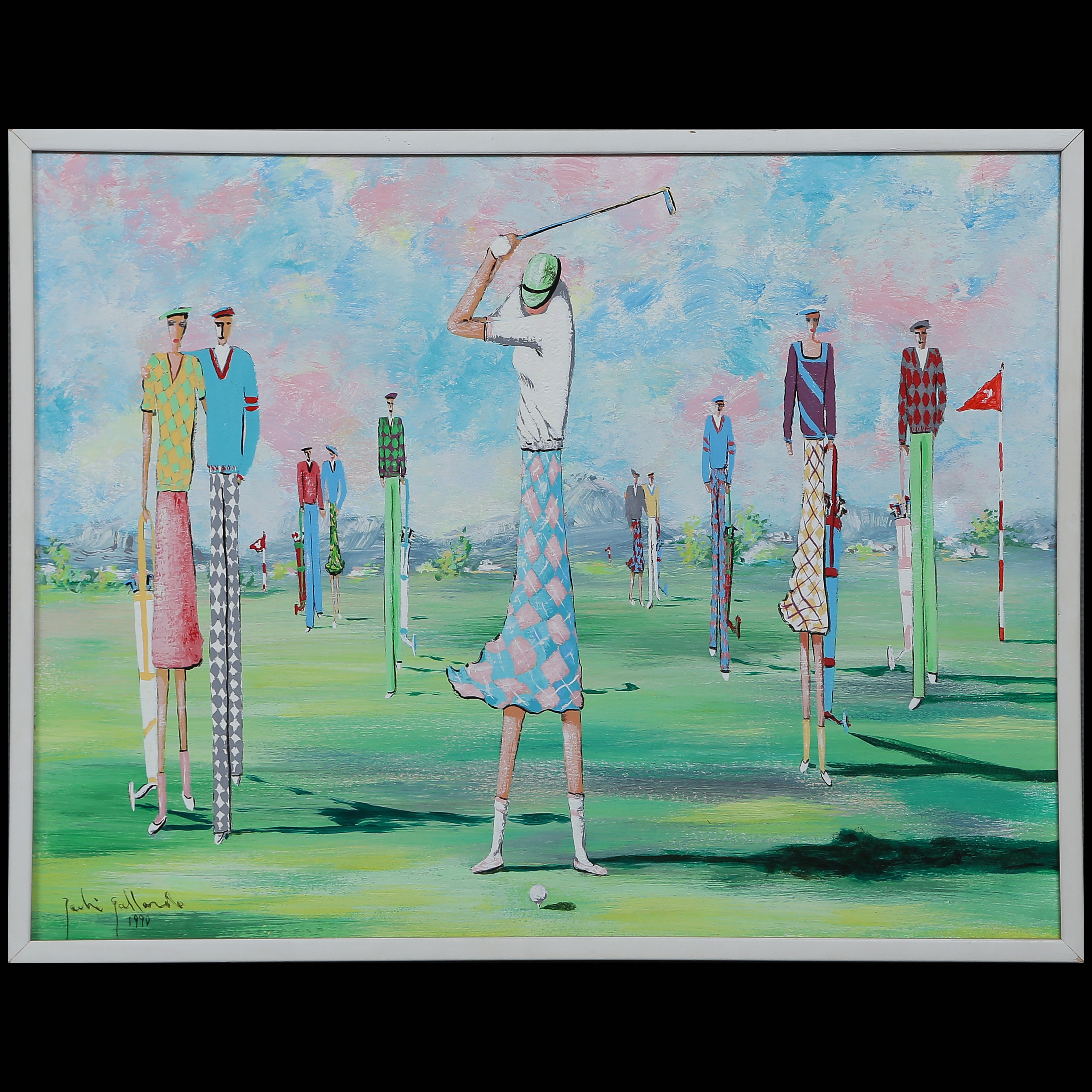 PACHI GALLARDO (f. 1943) OLJA PÅ DUK, SIGNERAD, DATERAD, MÁLAGA SPANIEN.