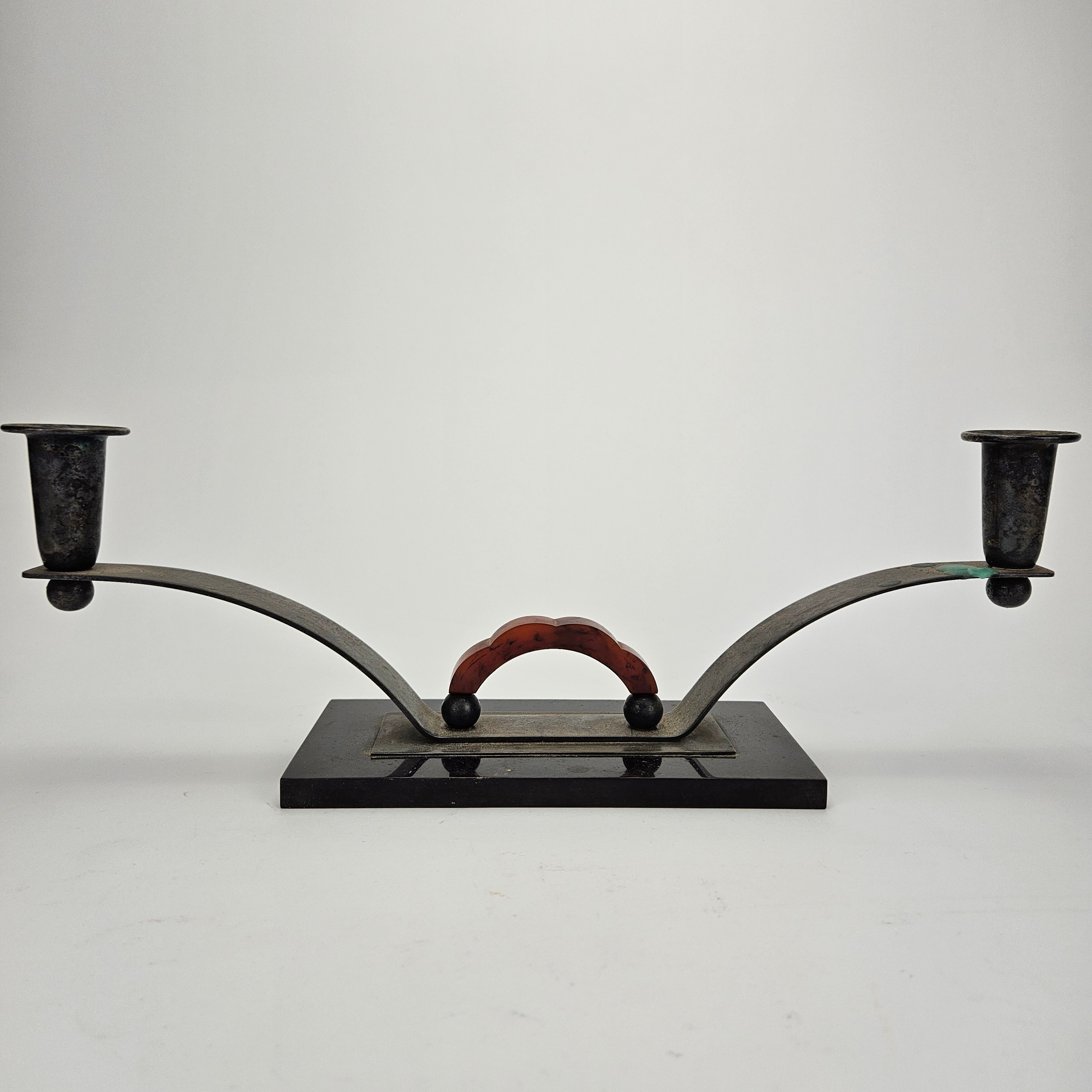 KANDELABER, för 2 ljus, 1930/40-tal.