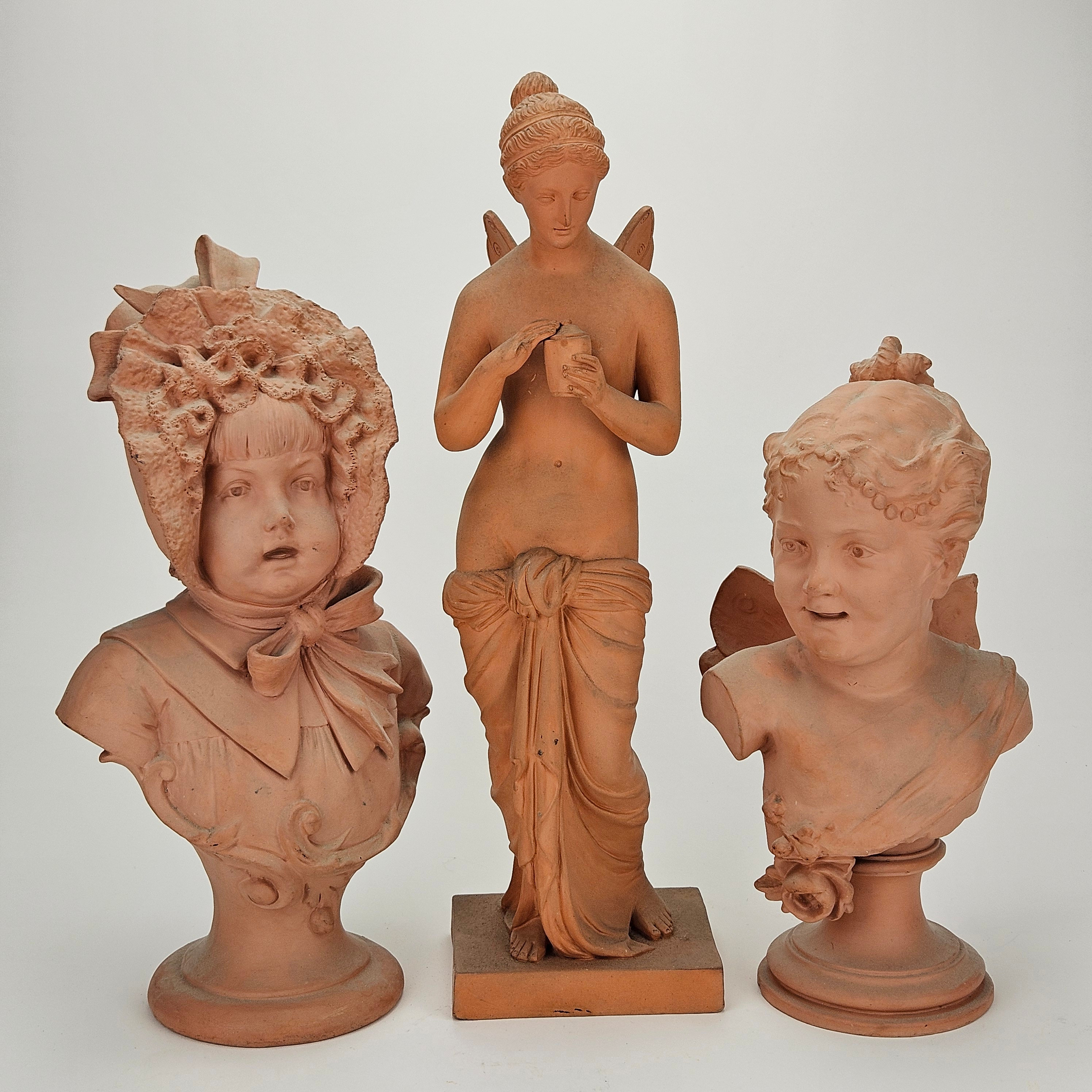 SKULPTUR, Budde-Lund, BYSTER, 2 st, 1900-tal.