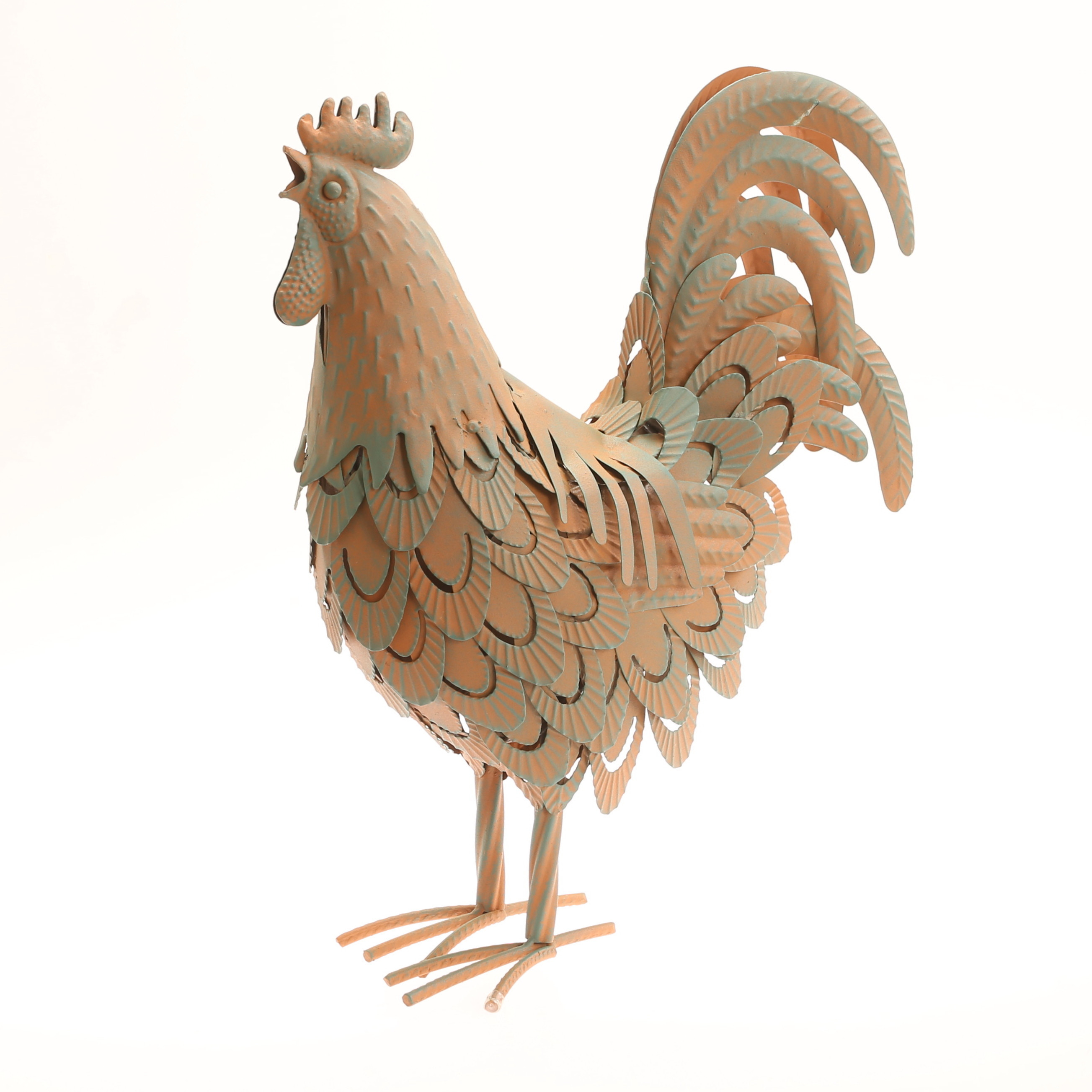 TRÄDGÅRDSSKULPTUR, tupp, plåt, samtida.