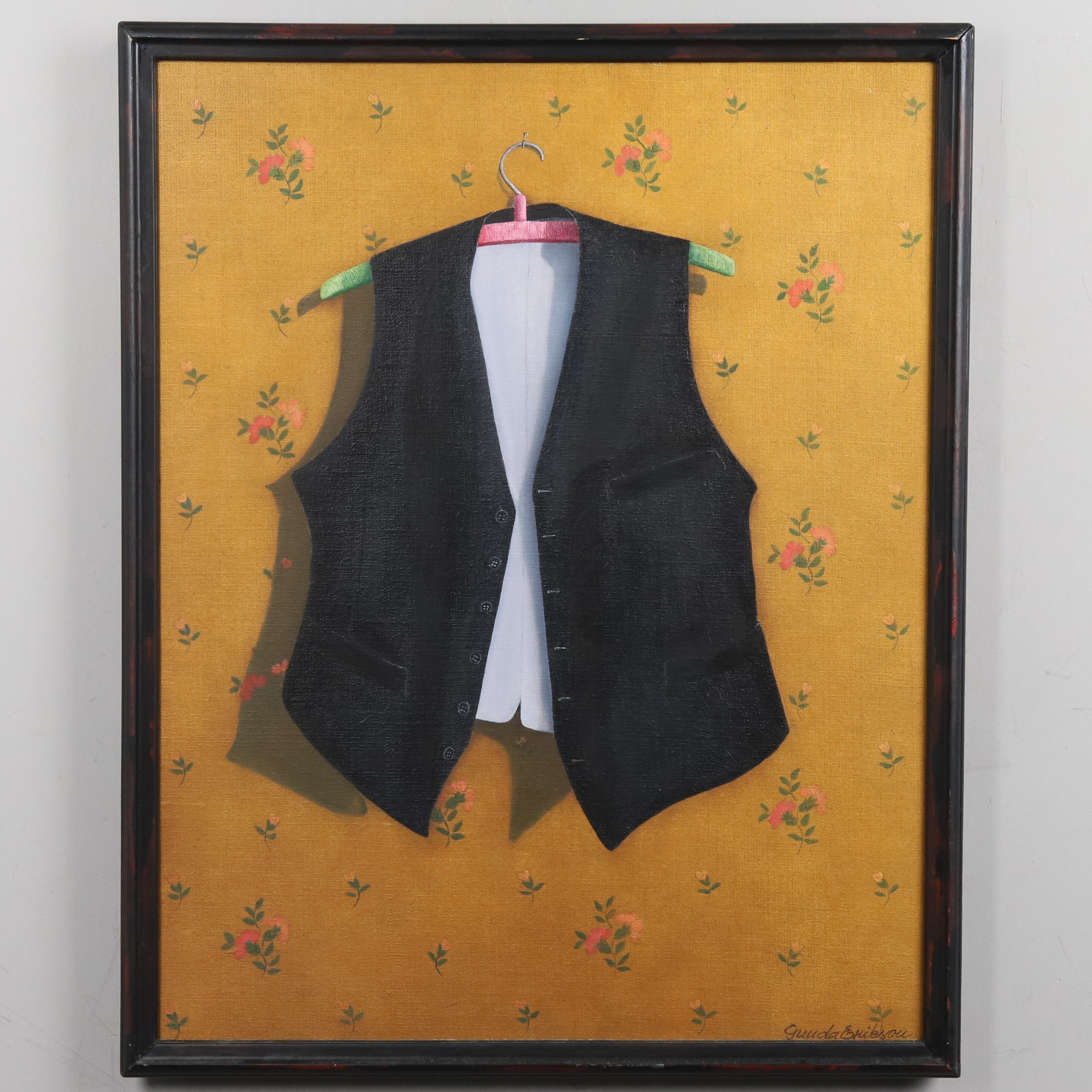 GUNDA ERIKSON. OLJA PÅ DUK, "Västen", signerad.