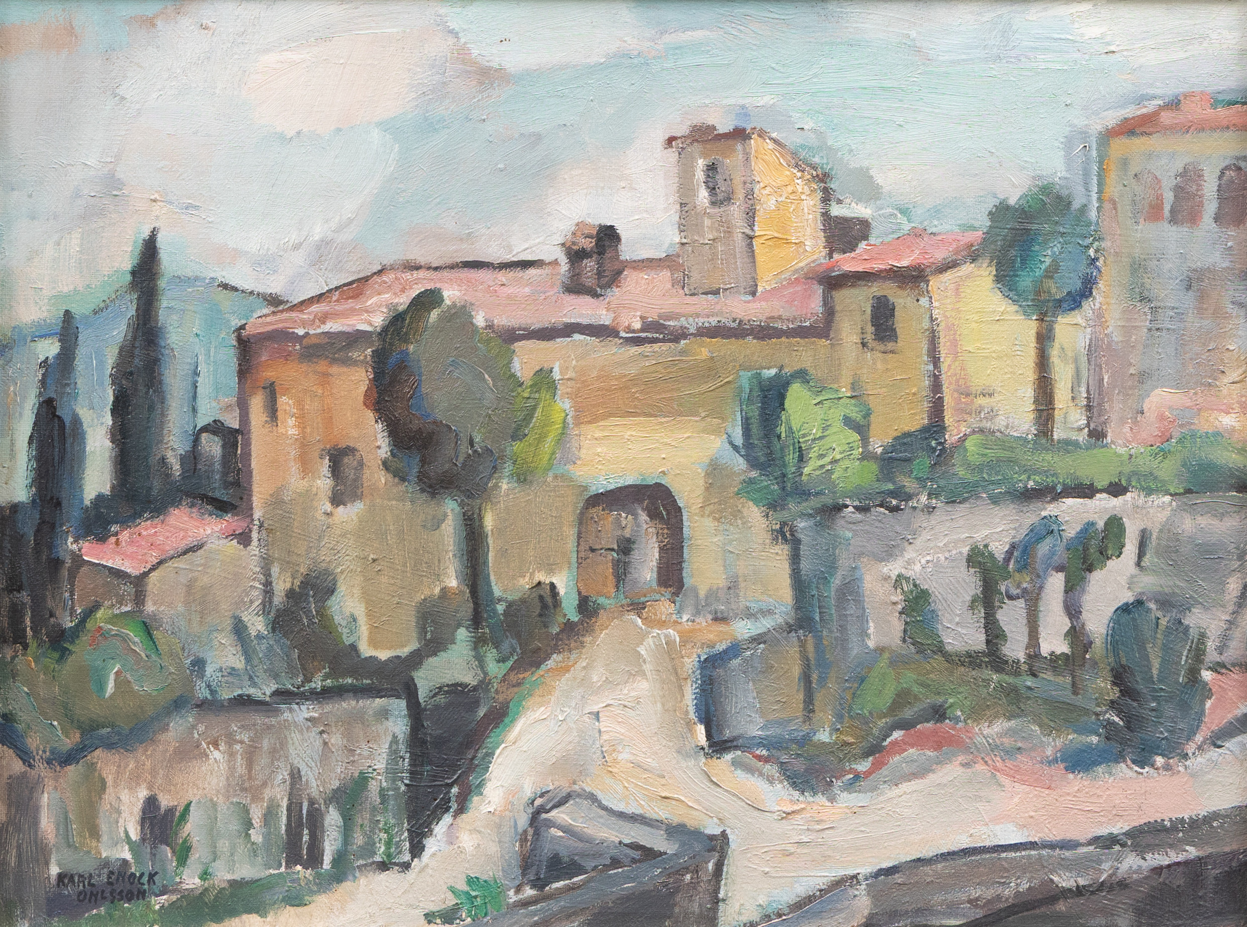 KARL-ENOCK OHLSSON. "Minne från Italien", olja på duk, signerad.