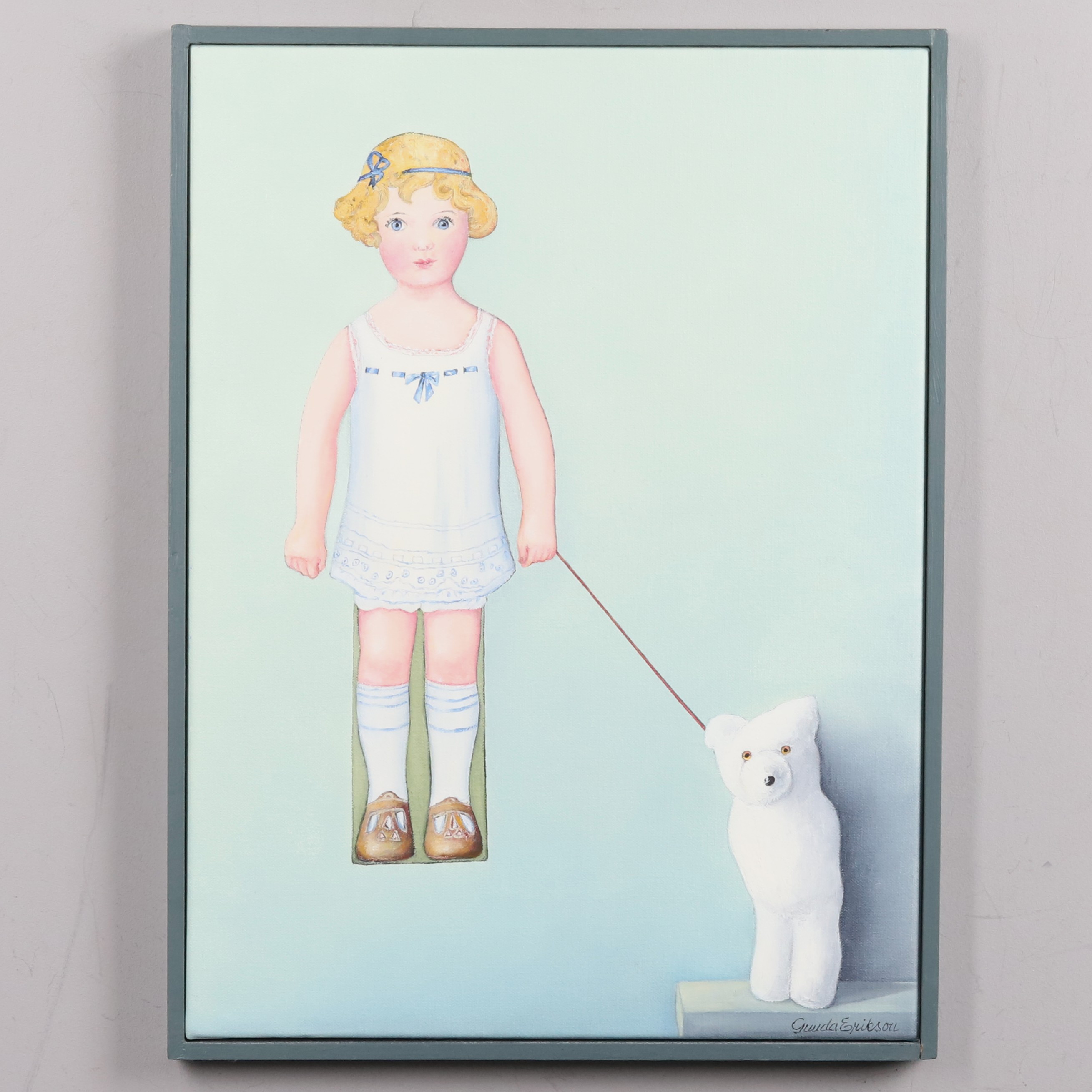 GUNDA ERIKSON. OLJA PÅ DUK, "Jag & Du", signerad.