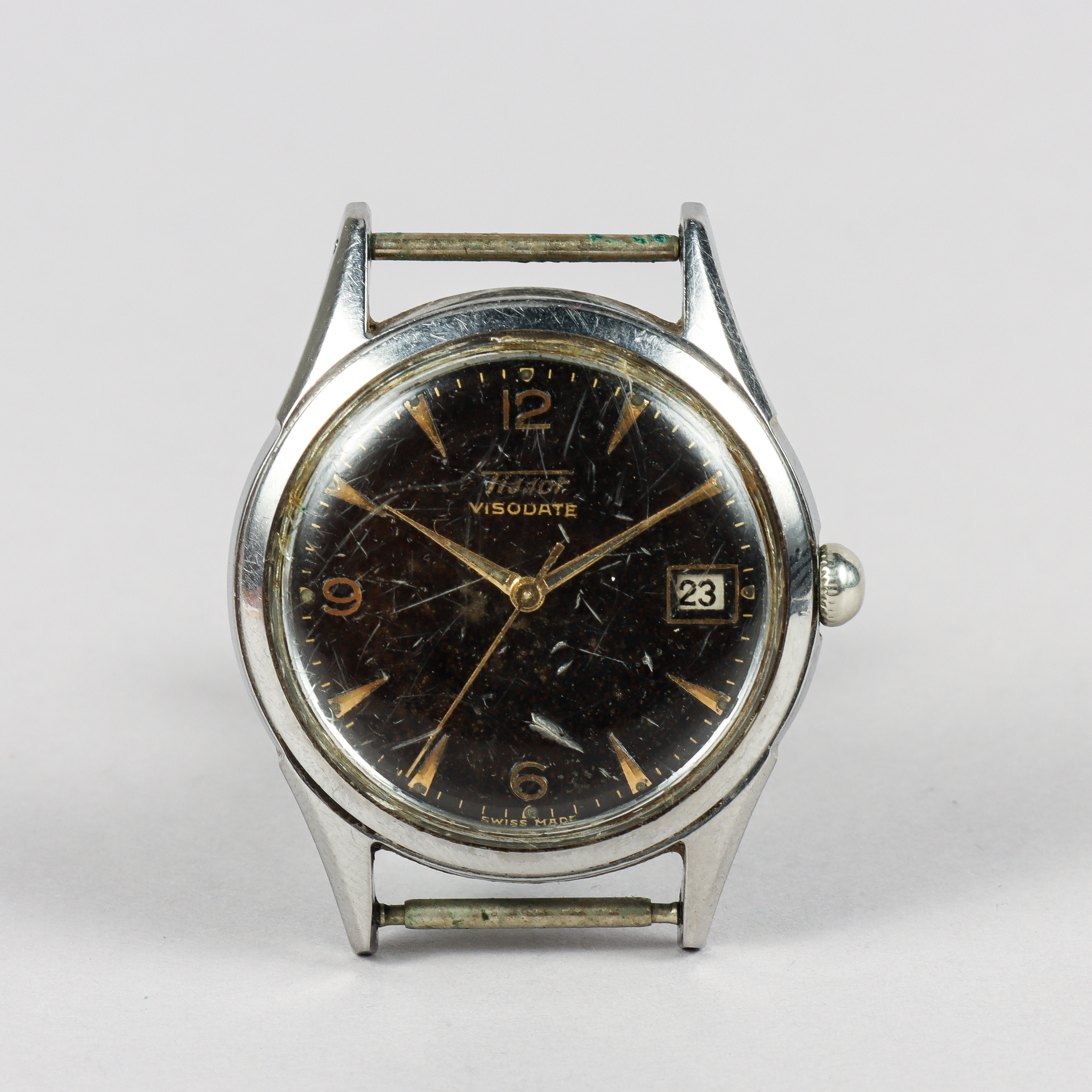 TISSOT Visodate, stål, manuell, 1950/60-tal.