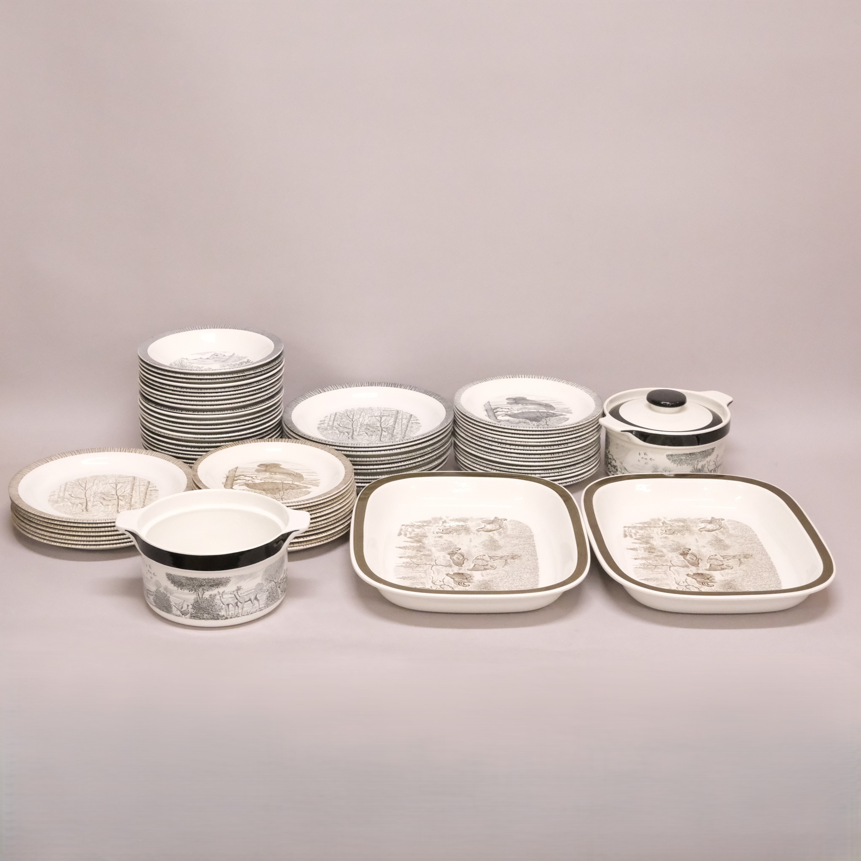 MATSERVIS, "SVENSK NATUR", RÖRSTRAND, 72 DELAR.