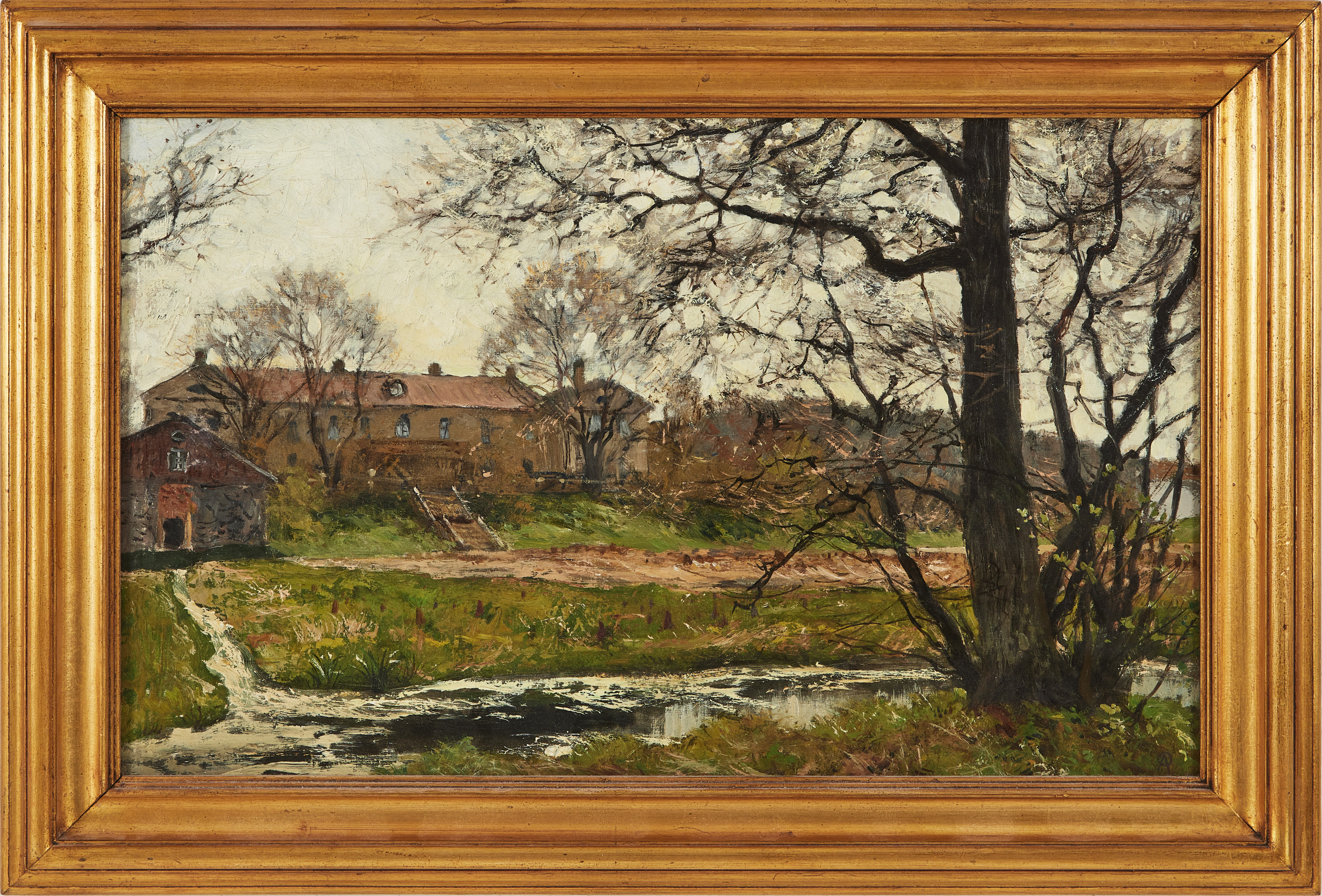 OLOF ARBORELIUS. "Från Sickla gård", (Stora Sickla) olja på duk, monogramsignerad OA.