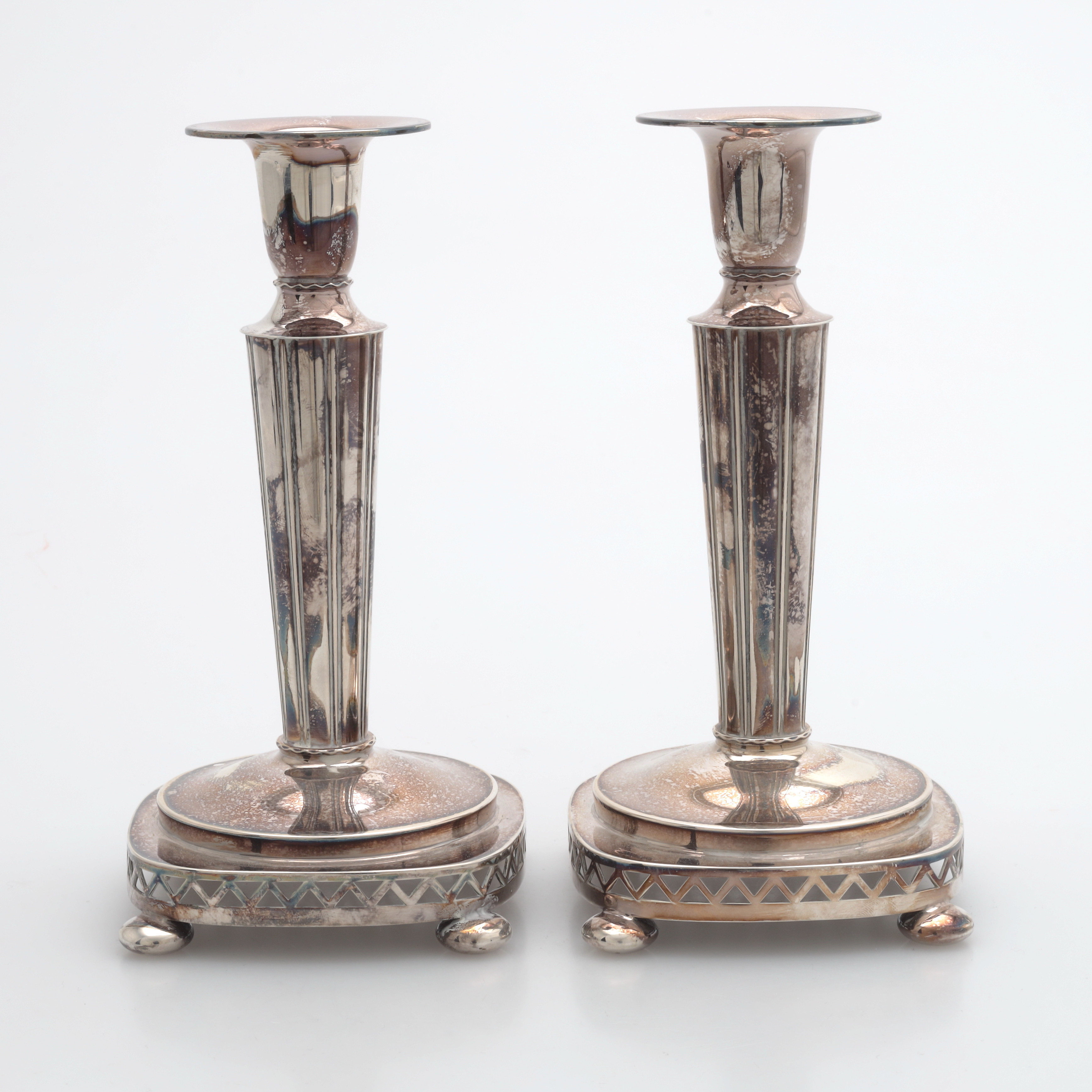 LJUSSTAKAR, ett par, silver, TESI, Göteborg 1961, total vikt 368 gram.